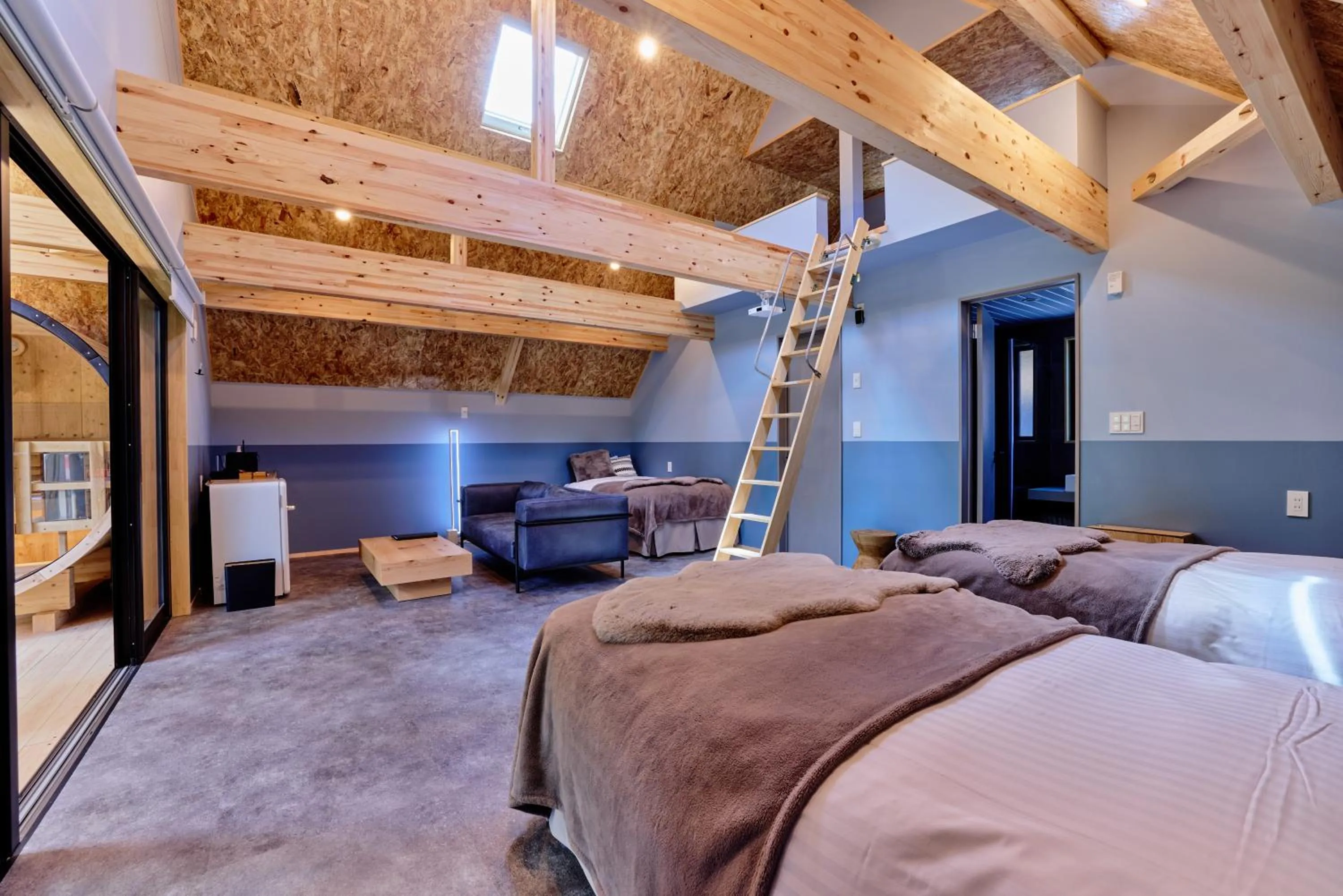 Bed in enico MtFuji Resort&Glamping