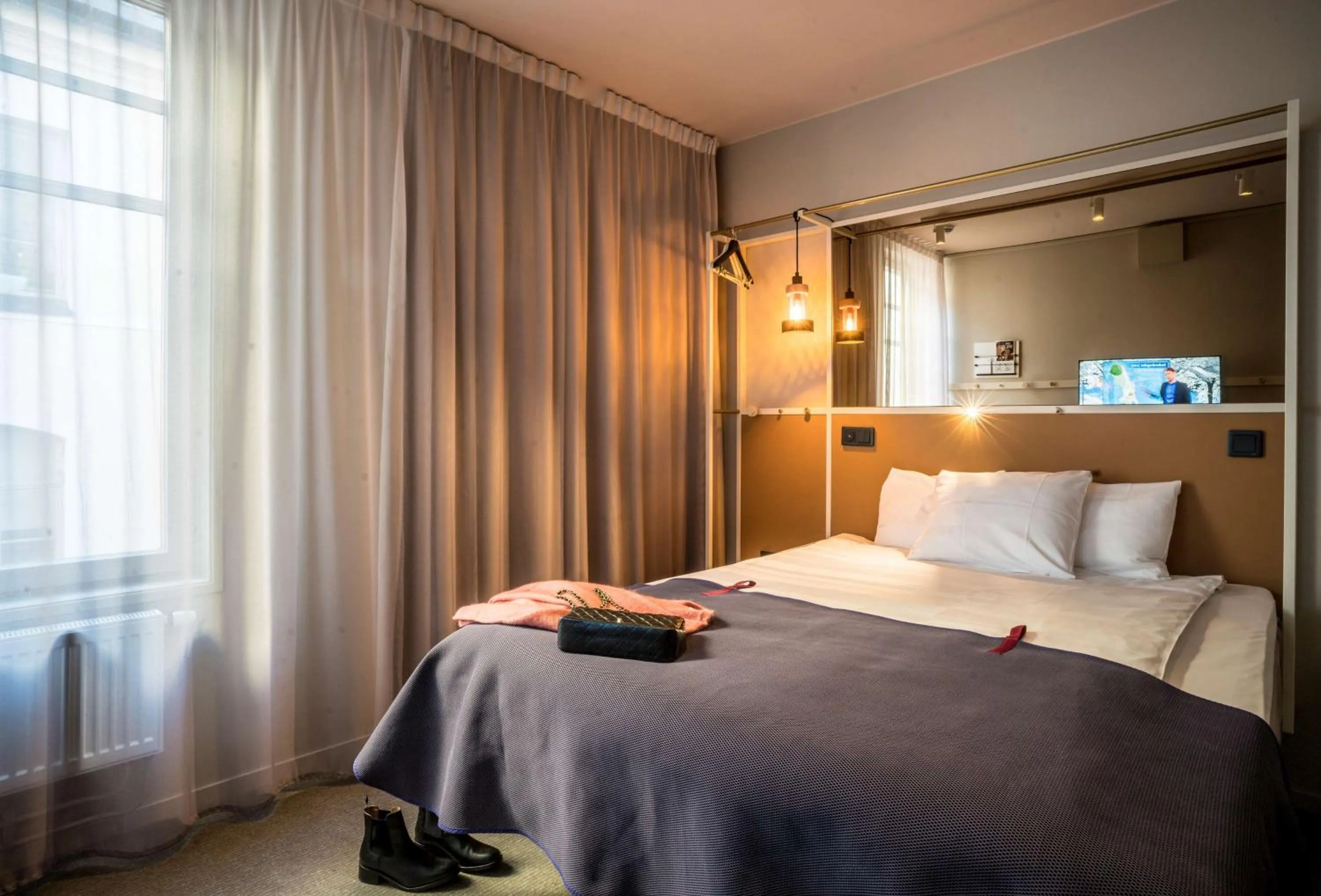 Bedroom, Bed in Scandic No 53