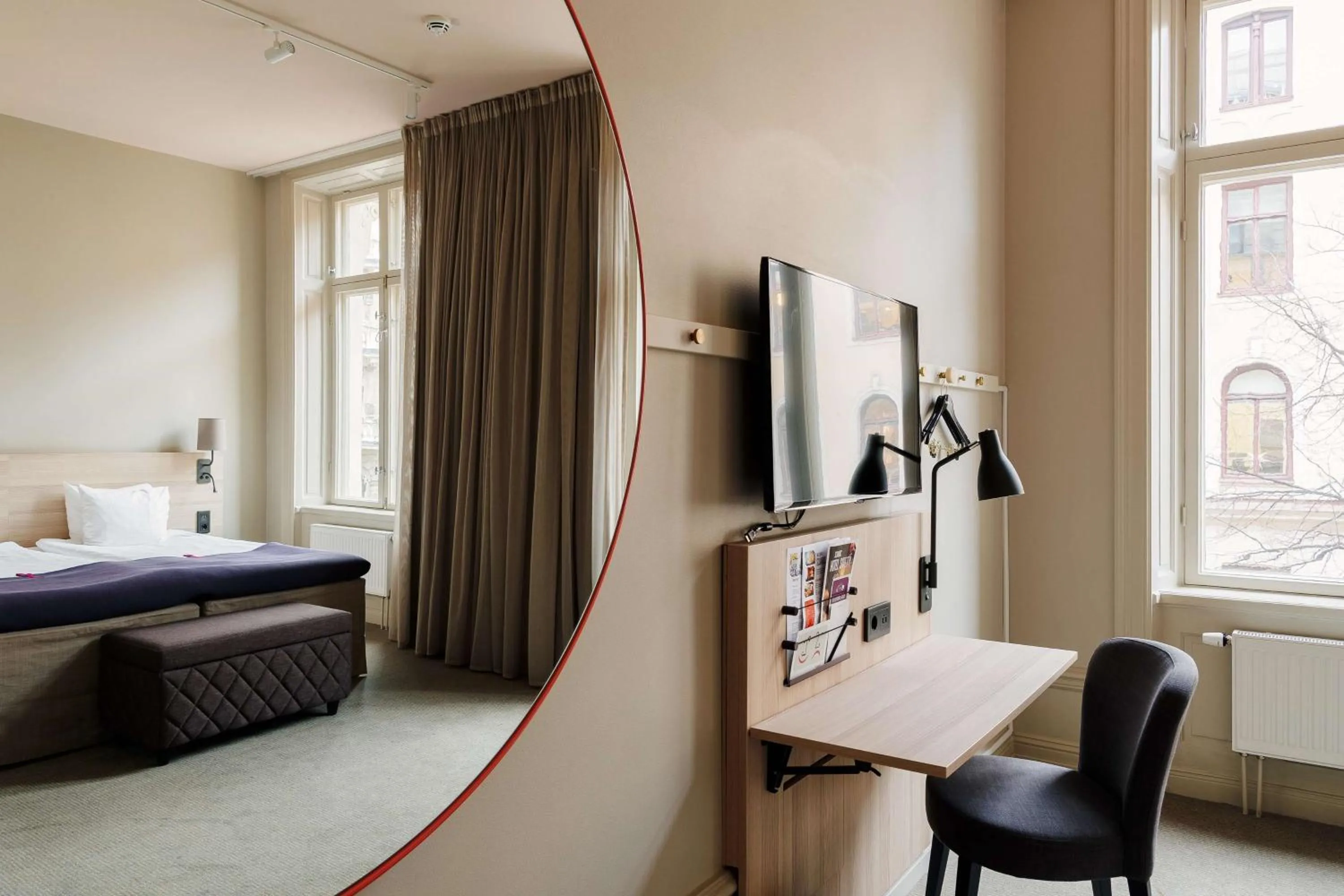 Bedroom, Bed in Scandic No 53