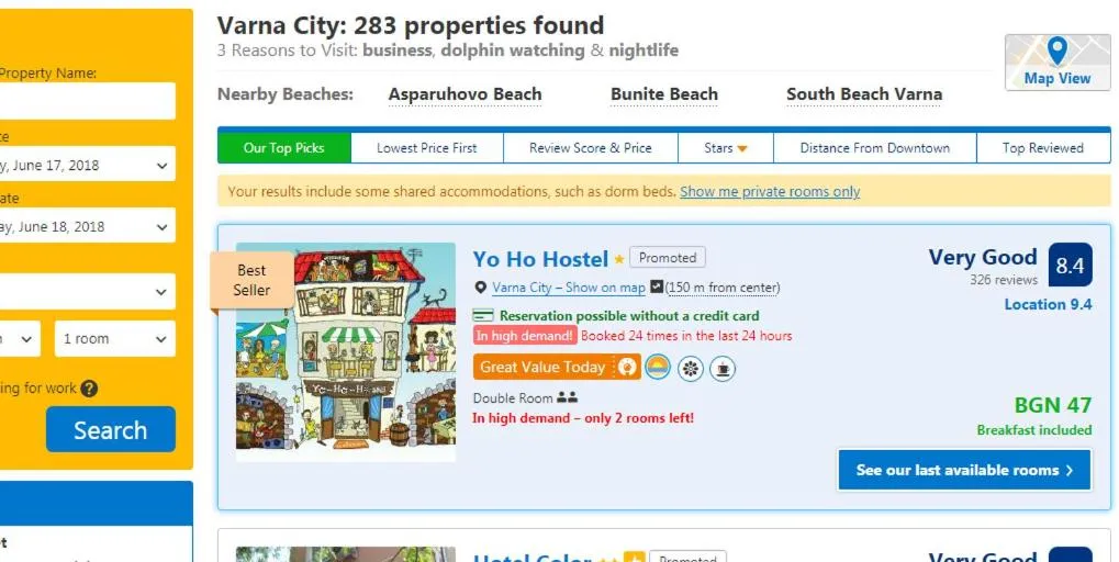 Property logo or sign in Yo Ho Hostel