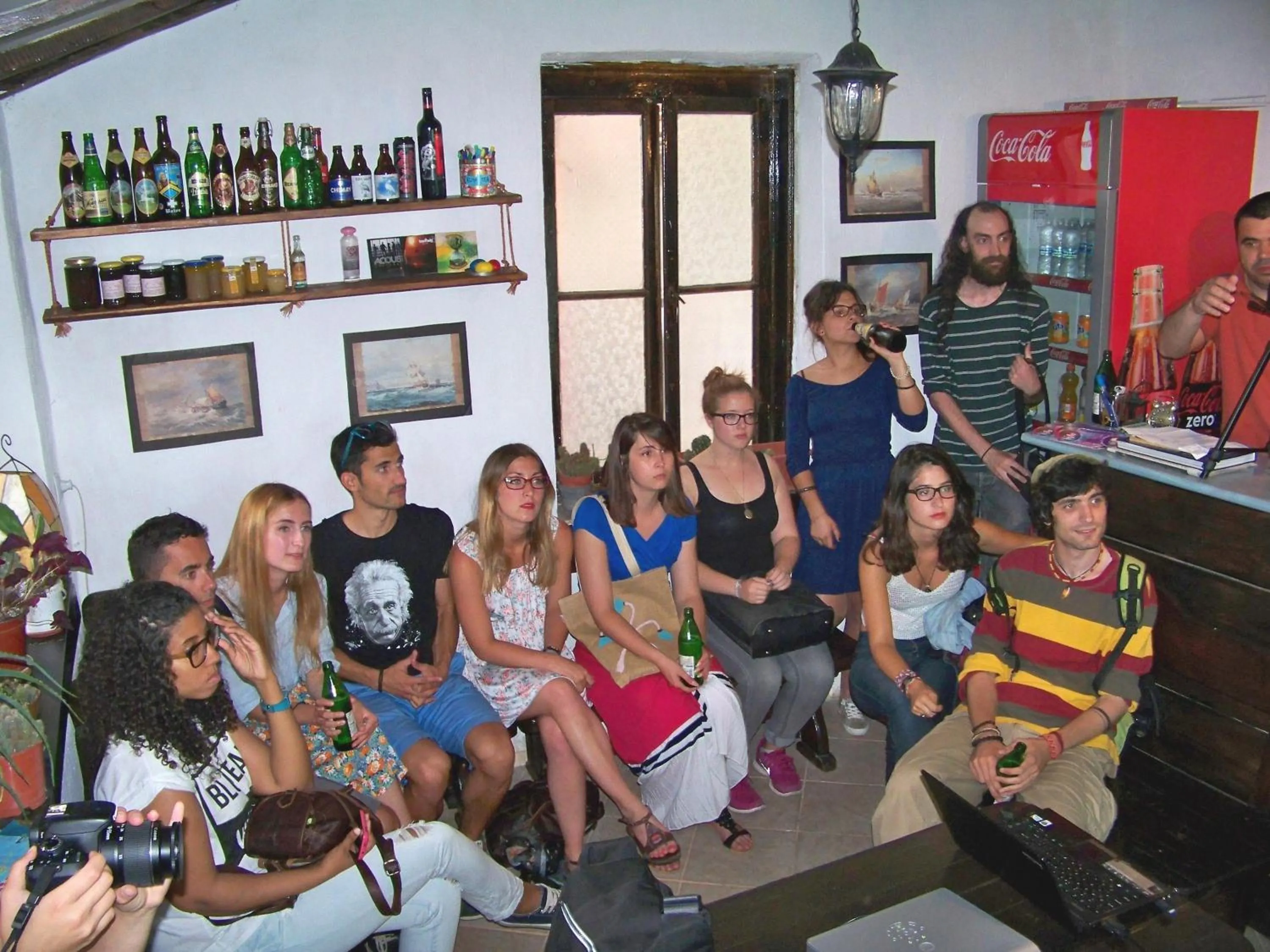 group of guests in Yo Ho Hostel