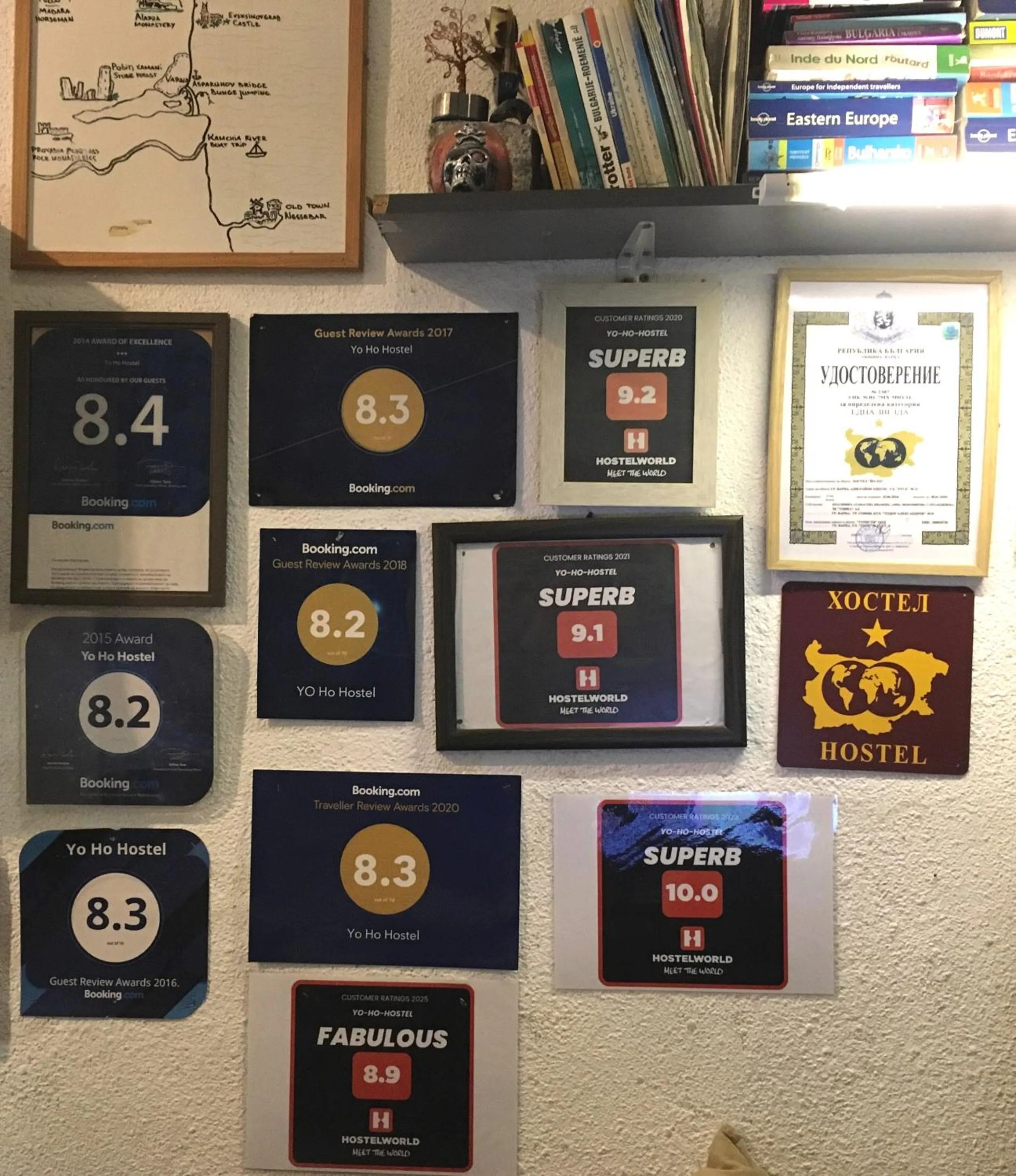 Certificate/Award in Yo Ho Hostel