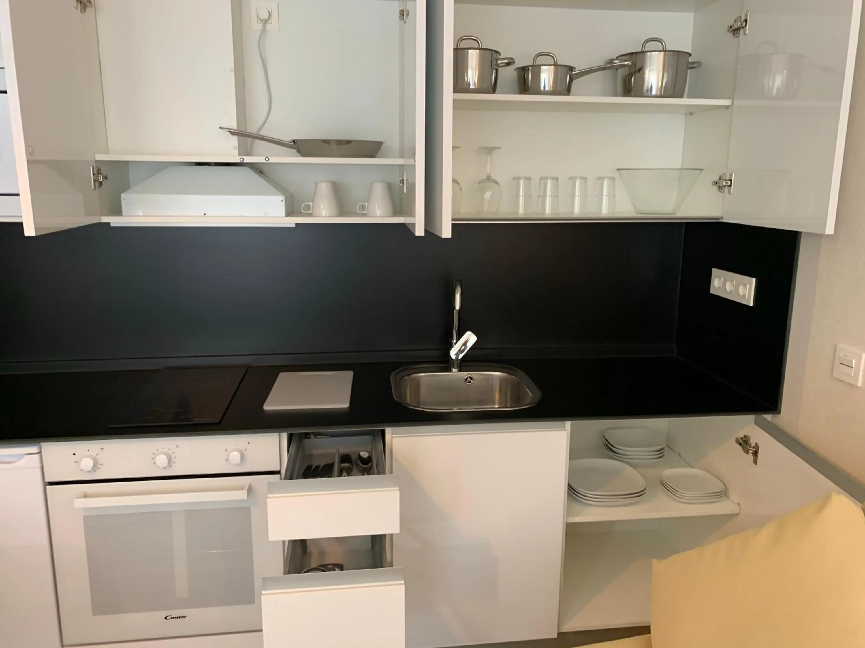 Kitchen or kitchenette in Hotel Essenzia