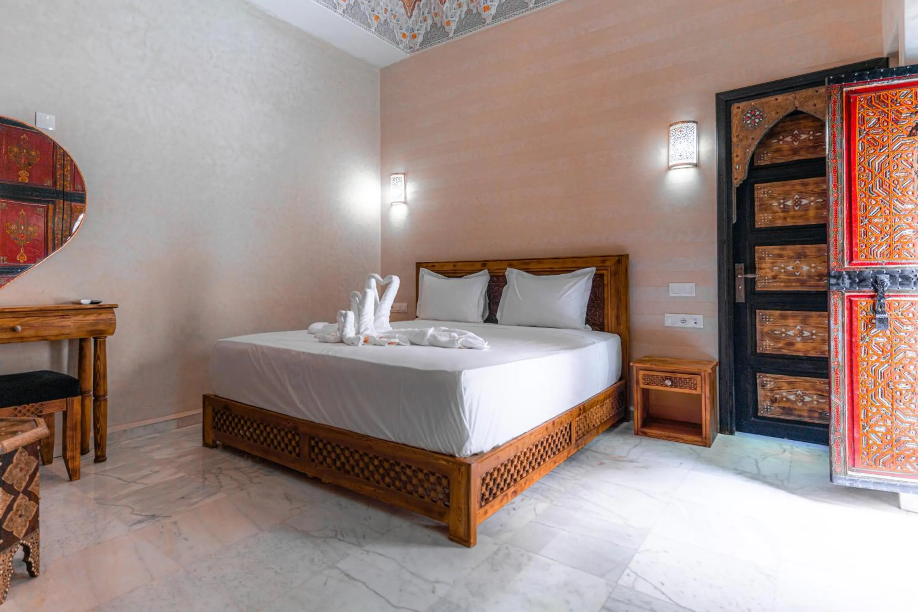 Bed in Riad Deluxe