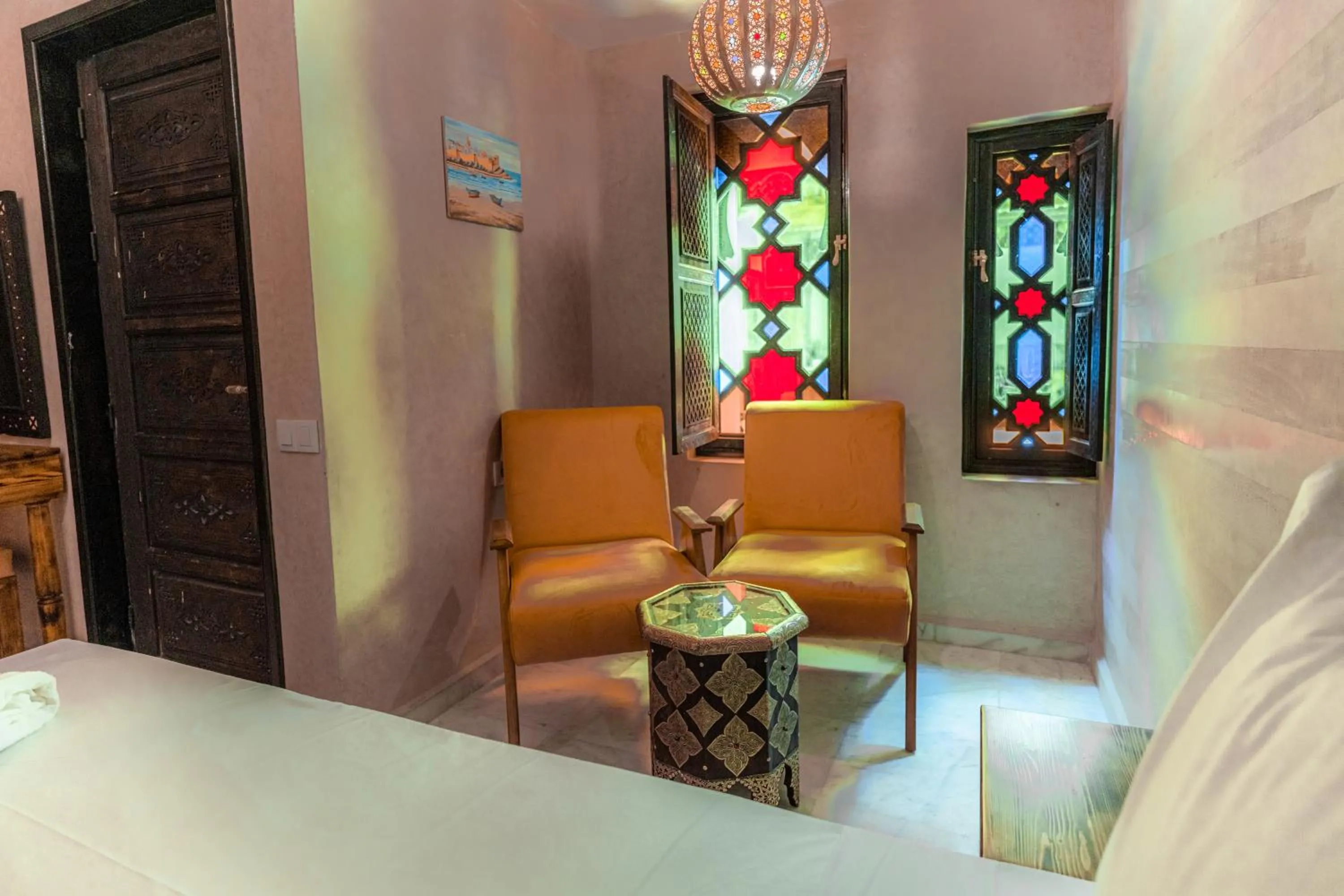 Seating area in Riad Deluxe