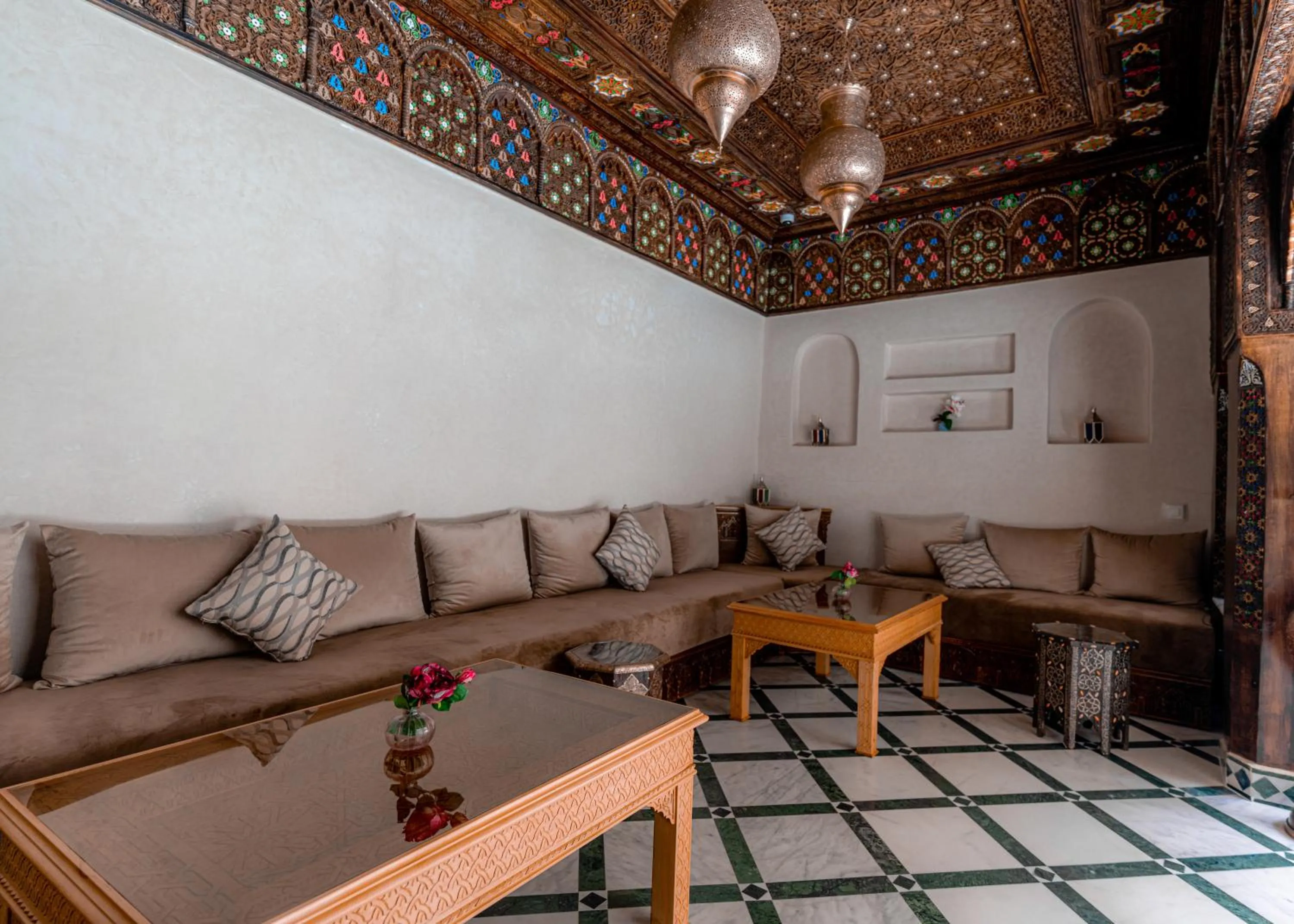 Living room in Riad Deluxe