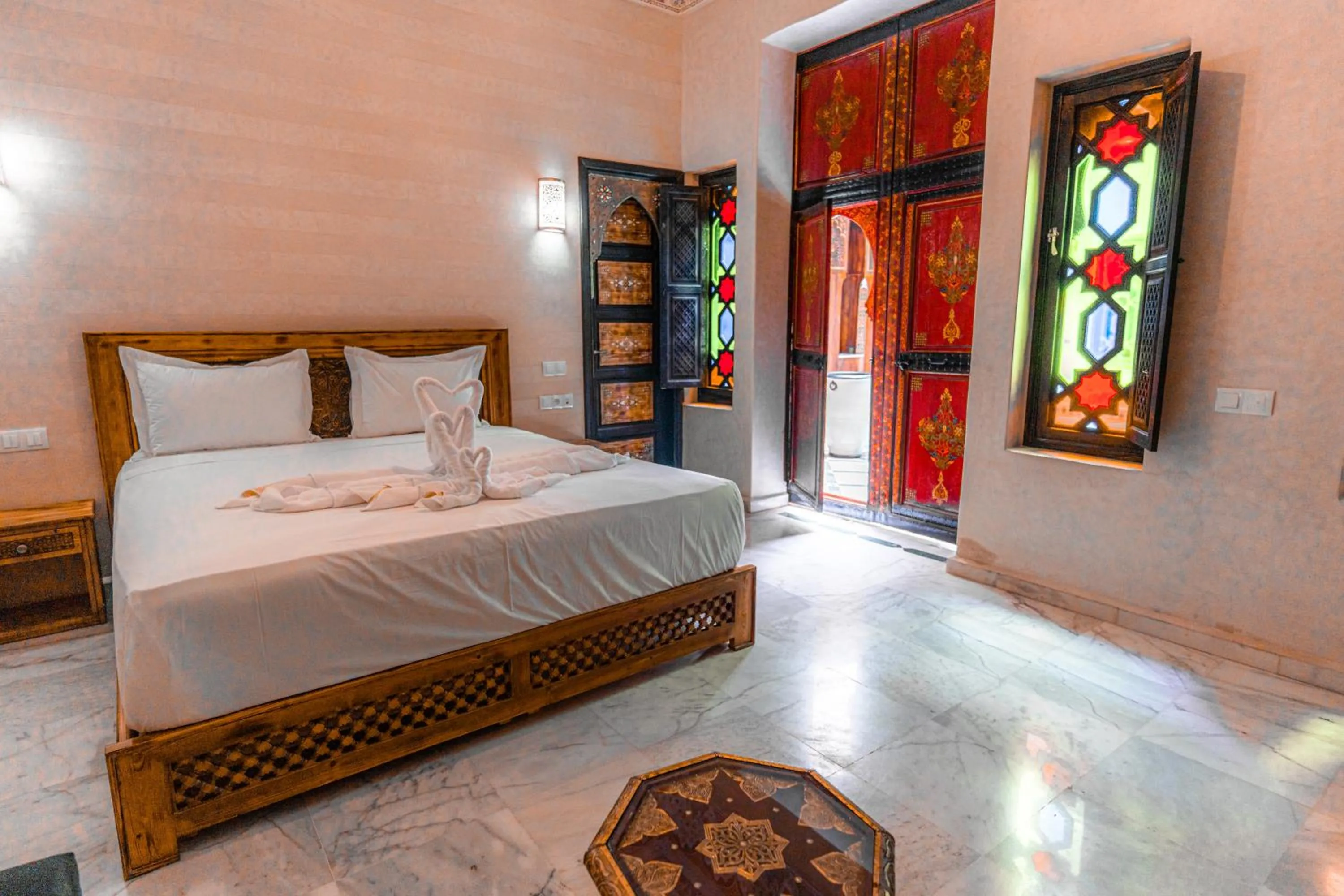 Bed in Riad Deluxe