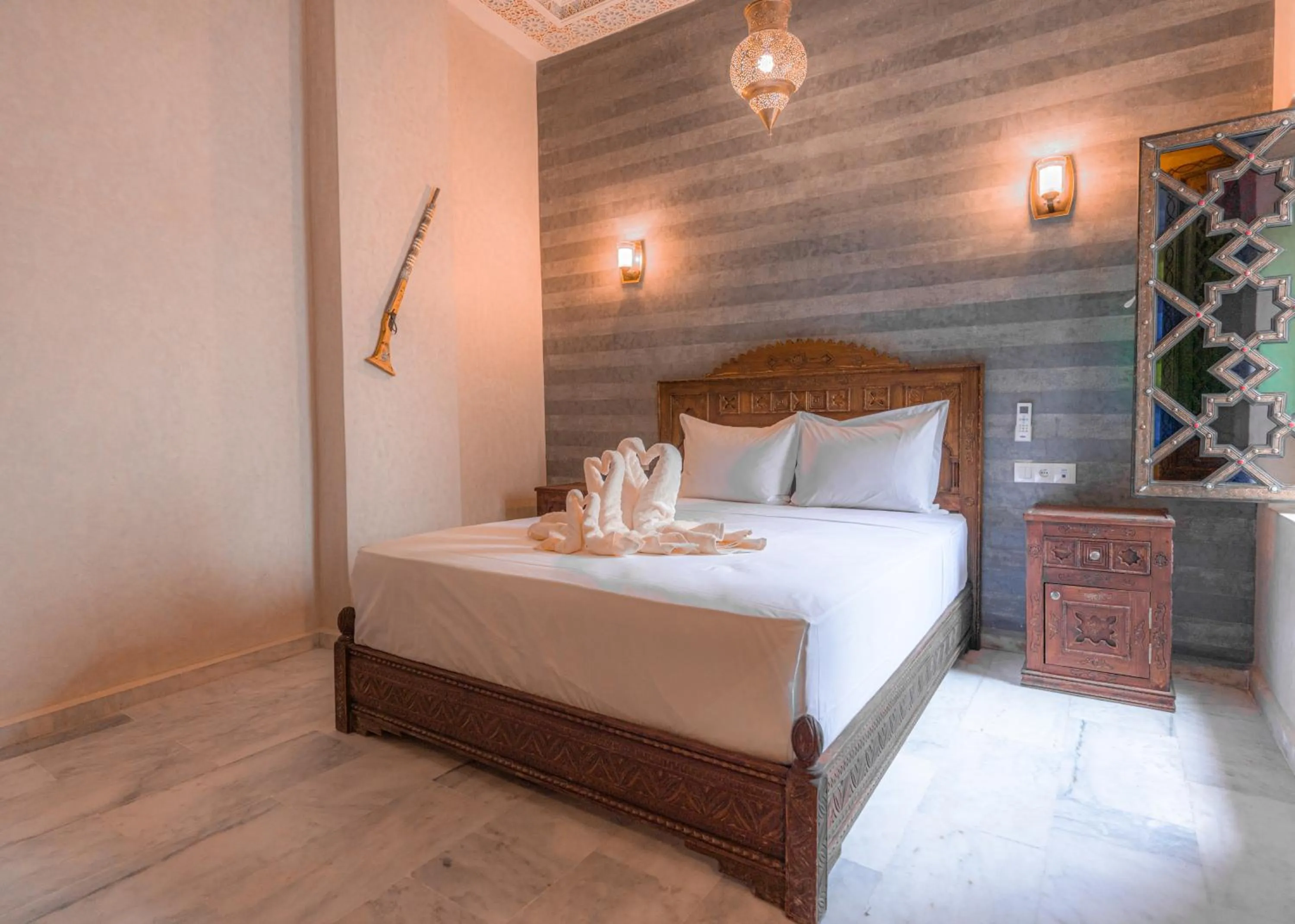 Bed in Riad Deluxe