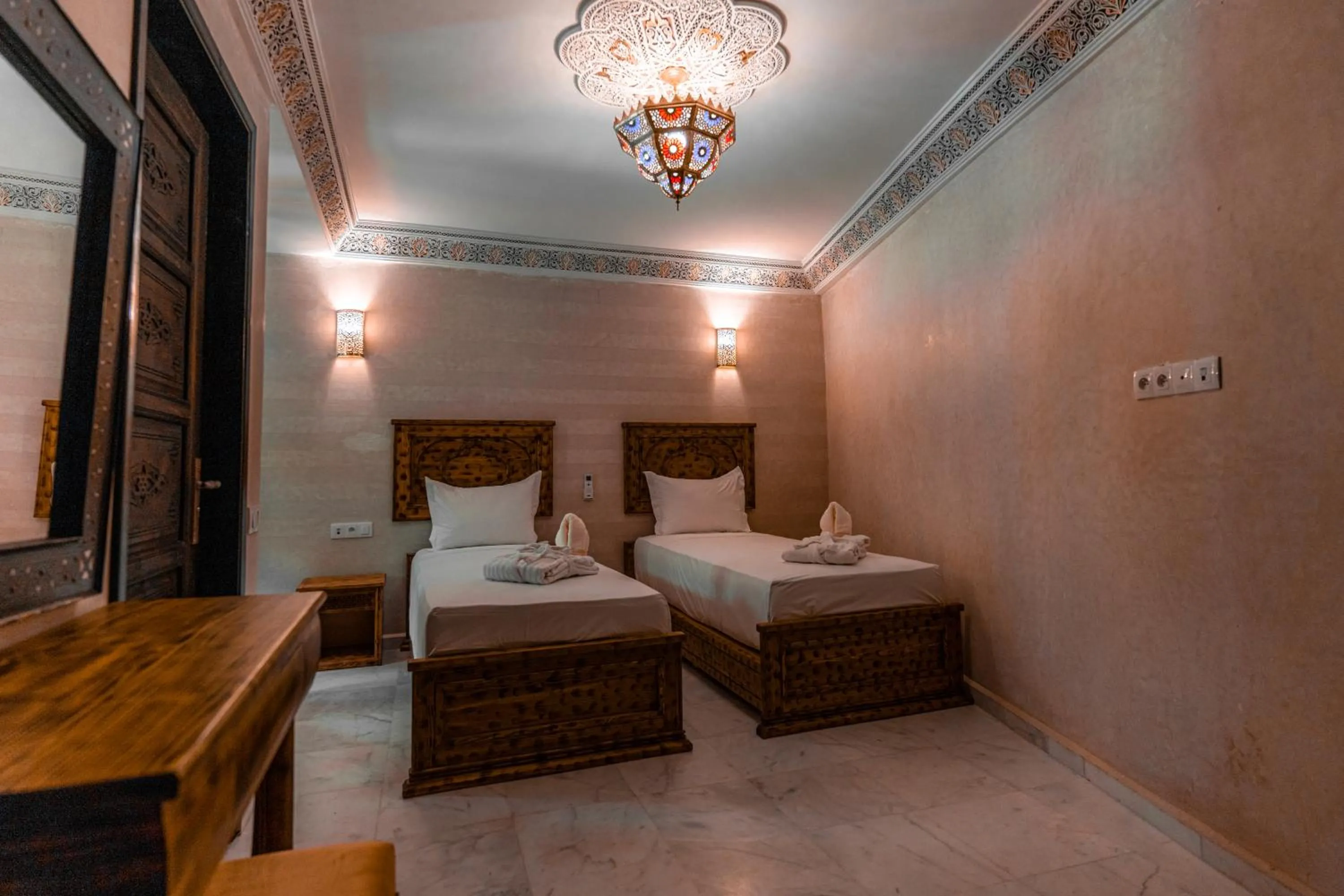 Bed in Riad Deluxe