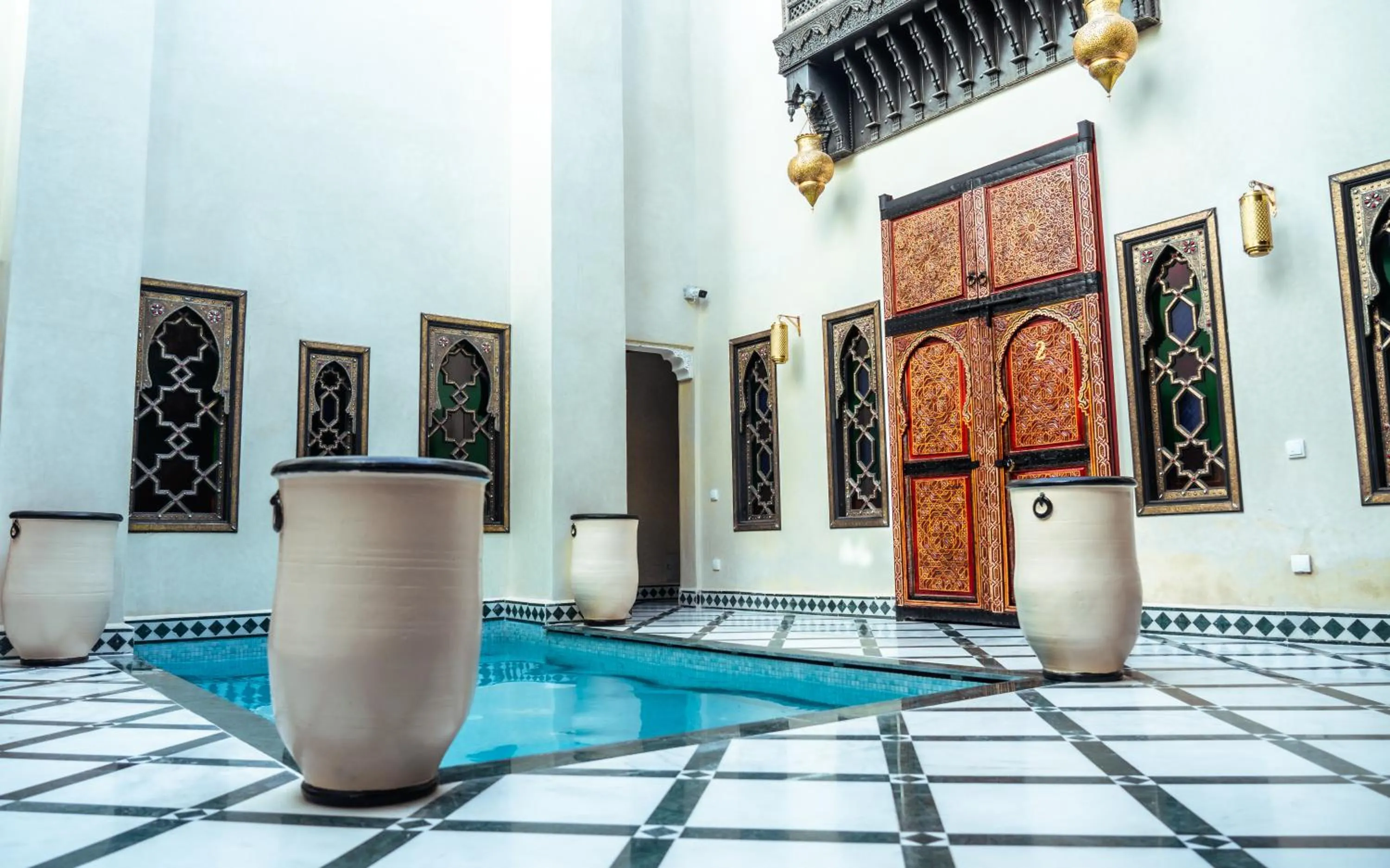 Pool view in Riad Deluxe