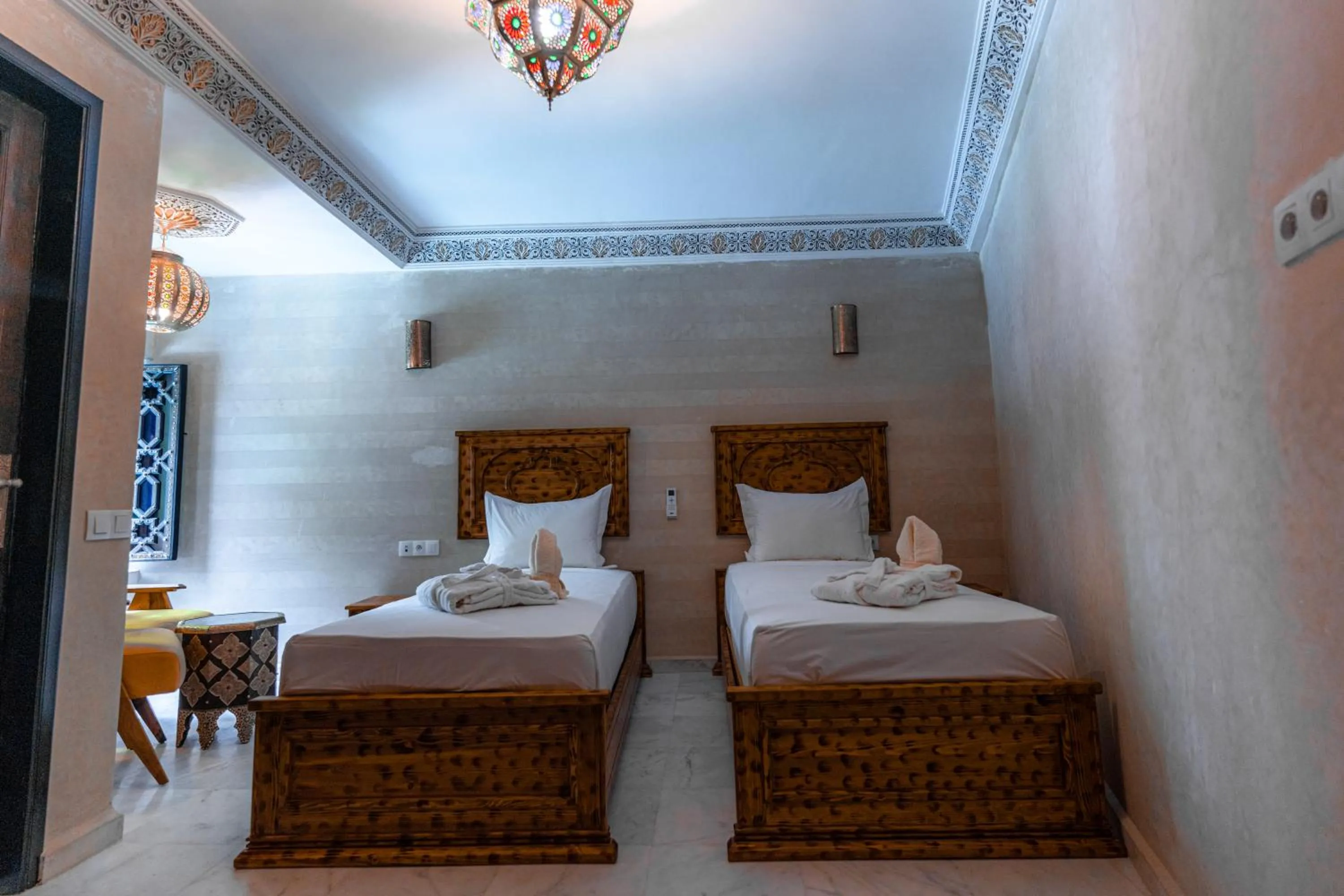 Bed in Riad Deluxe