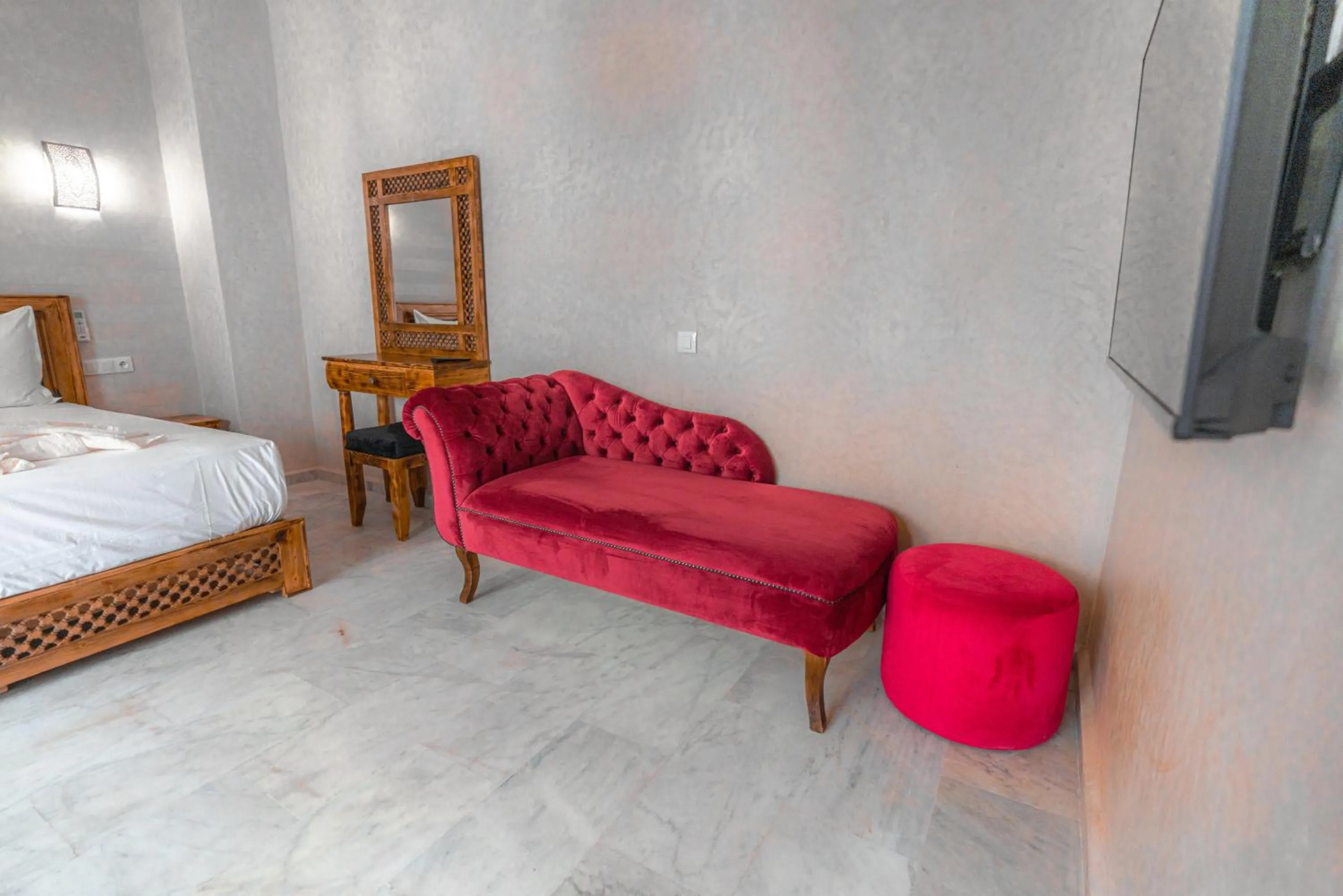 Bed in Riad Deluxe