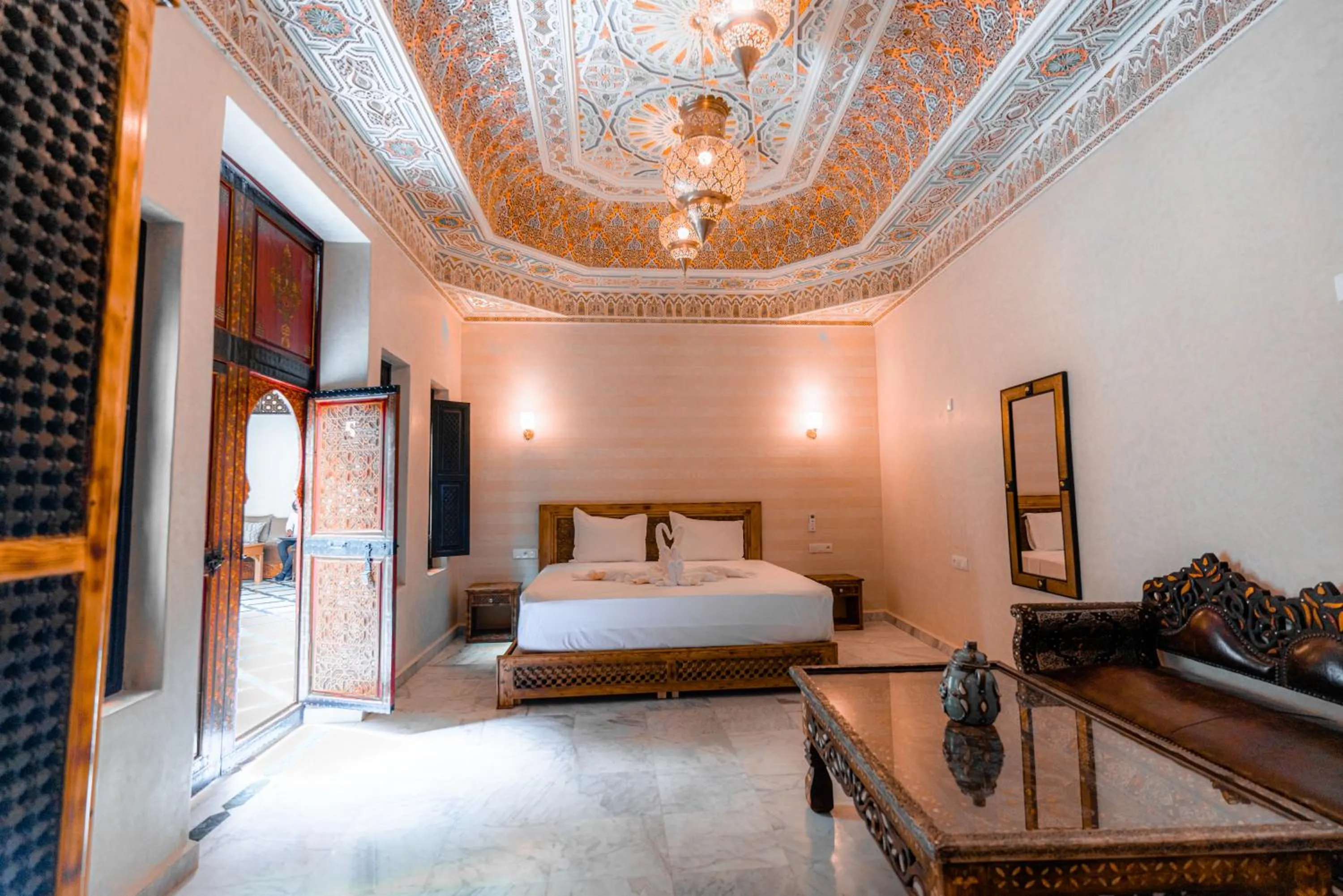 Bed in Riad Deluxe