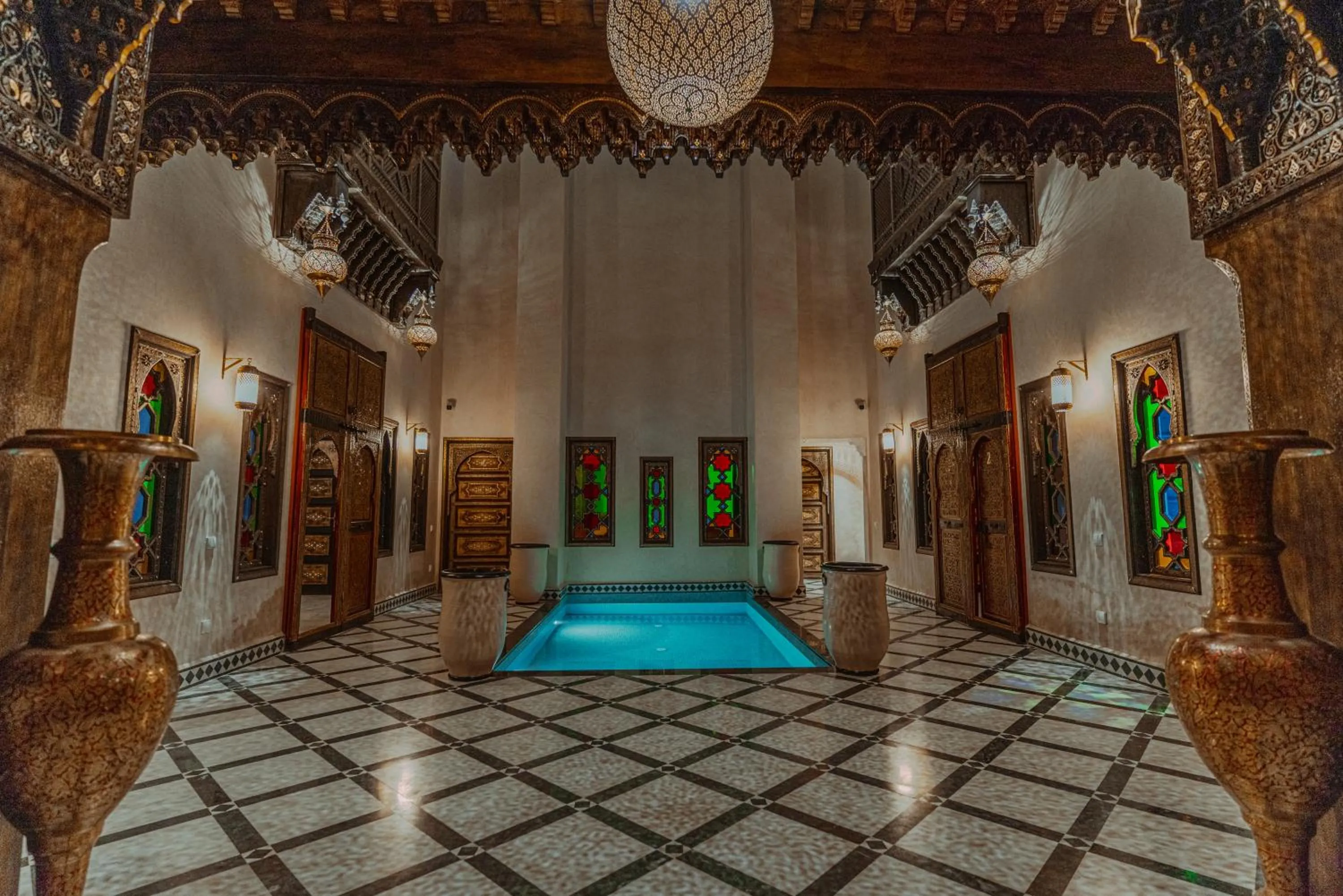 Pool view in Riad Deluxe