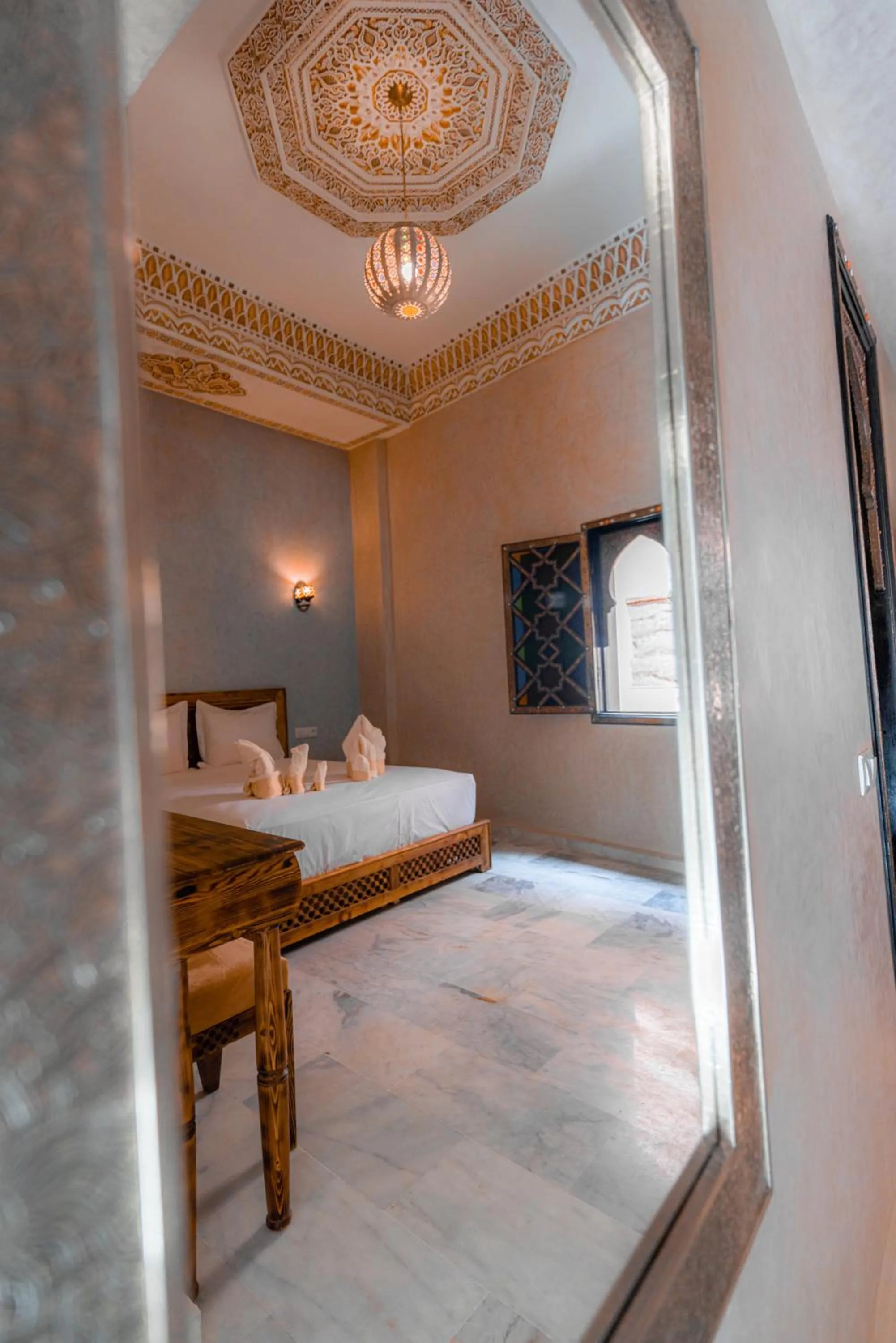 Bed in Riad Deluxe