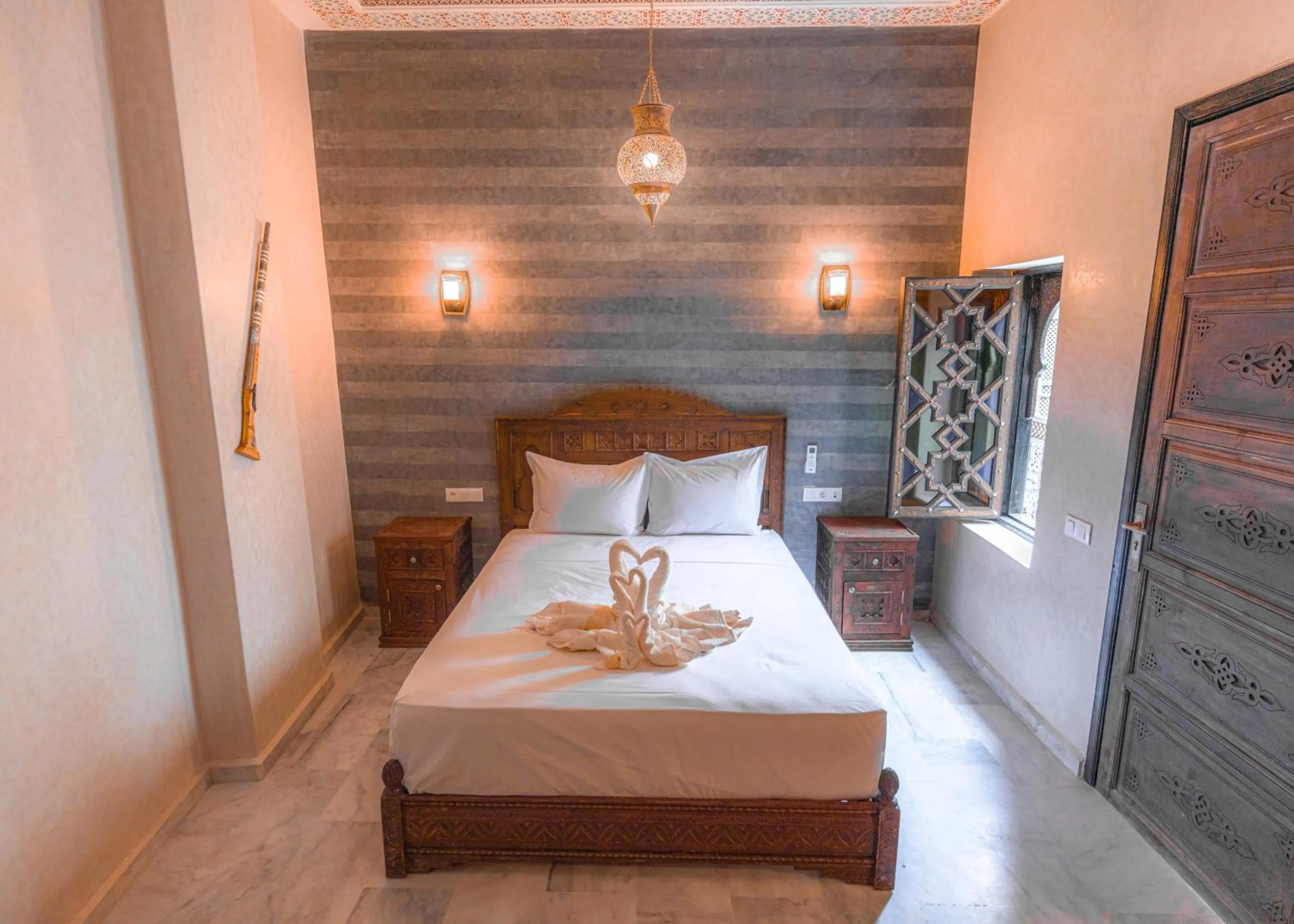 Bed in Riad Deluxe