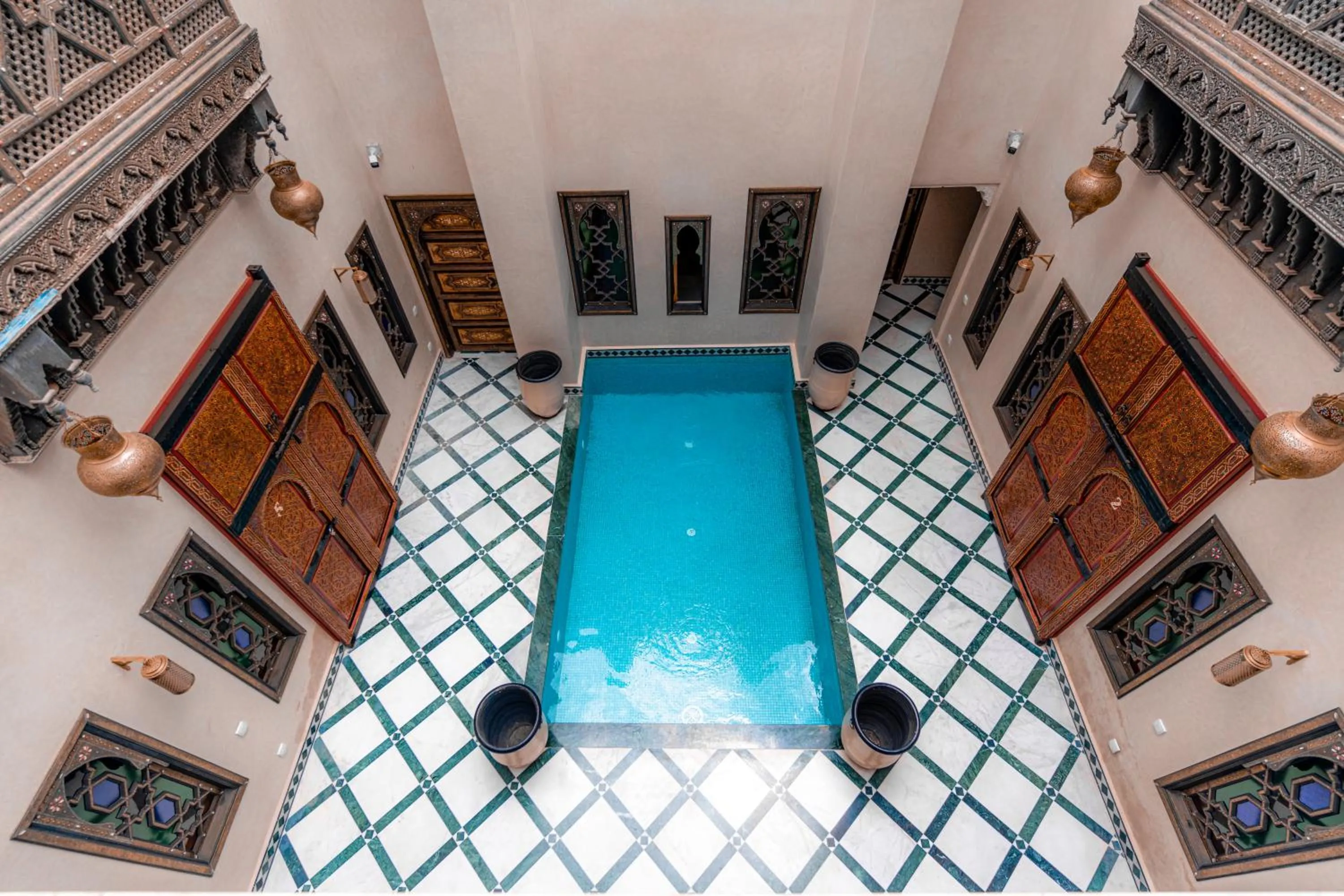 Pool view in Riad Deluxe