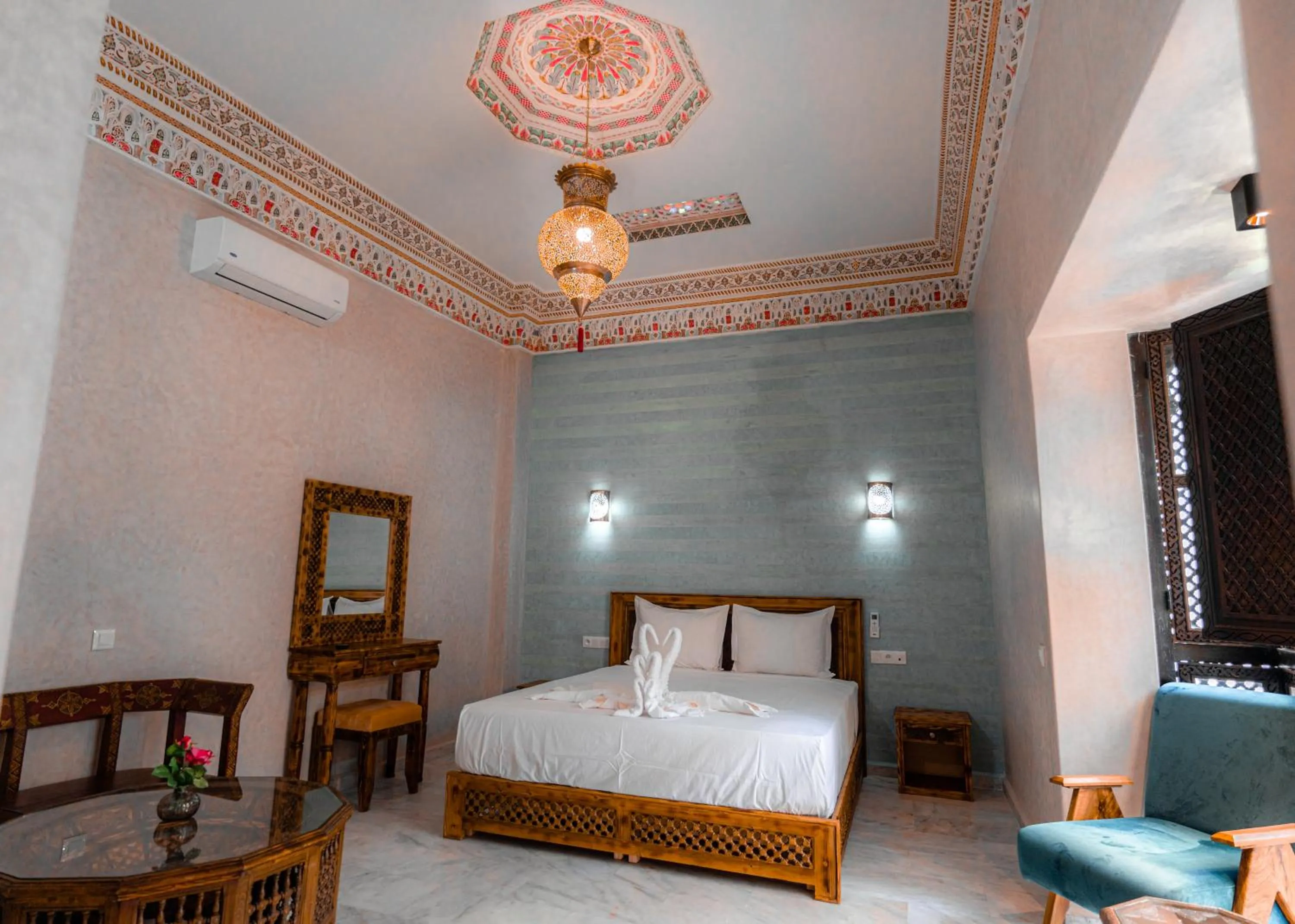 Bed in Riad Deluxe