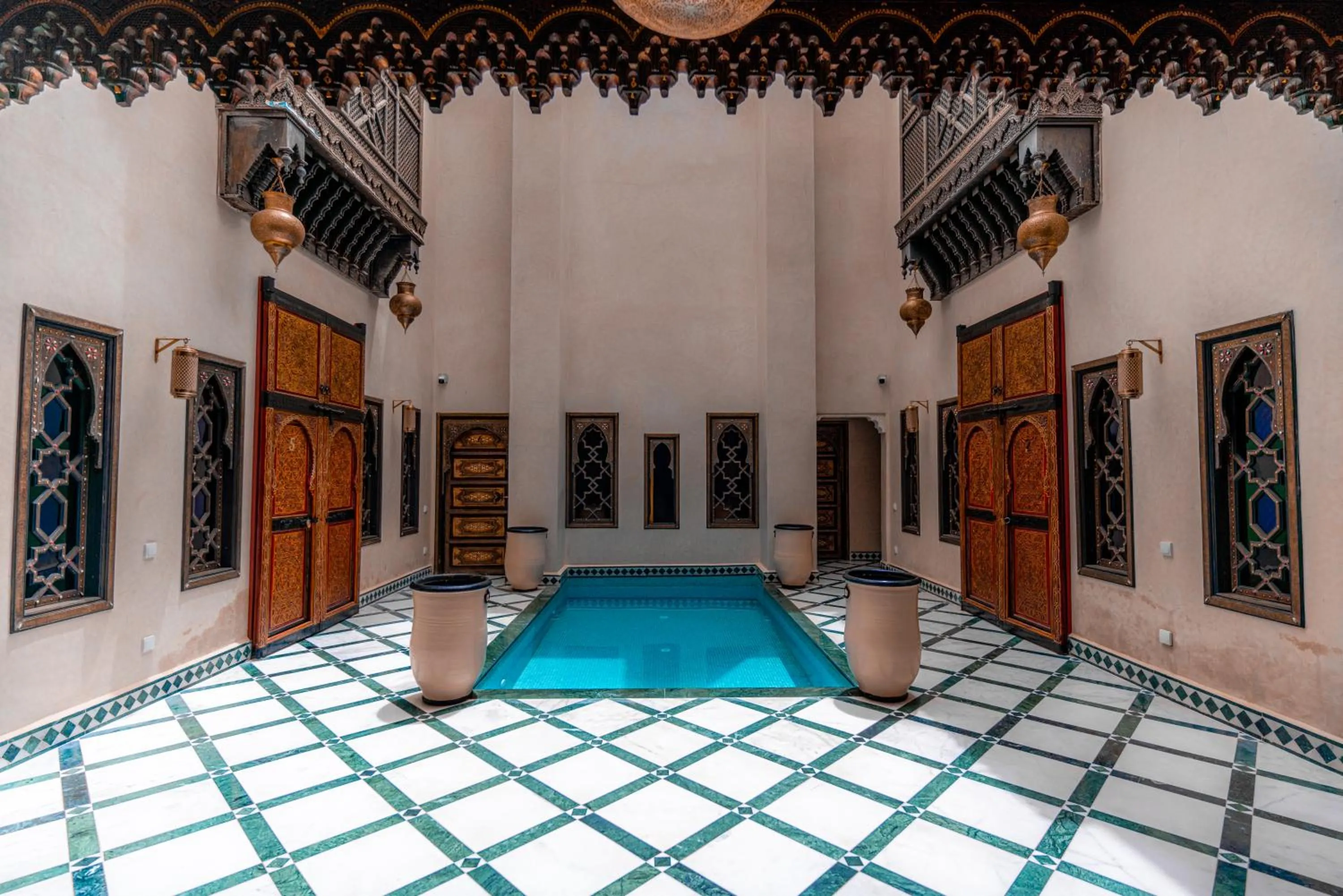 Pool view in Riad Deluxe