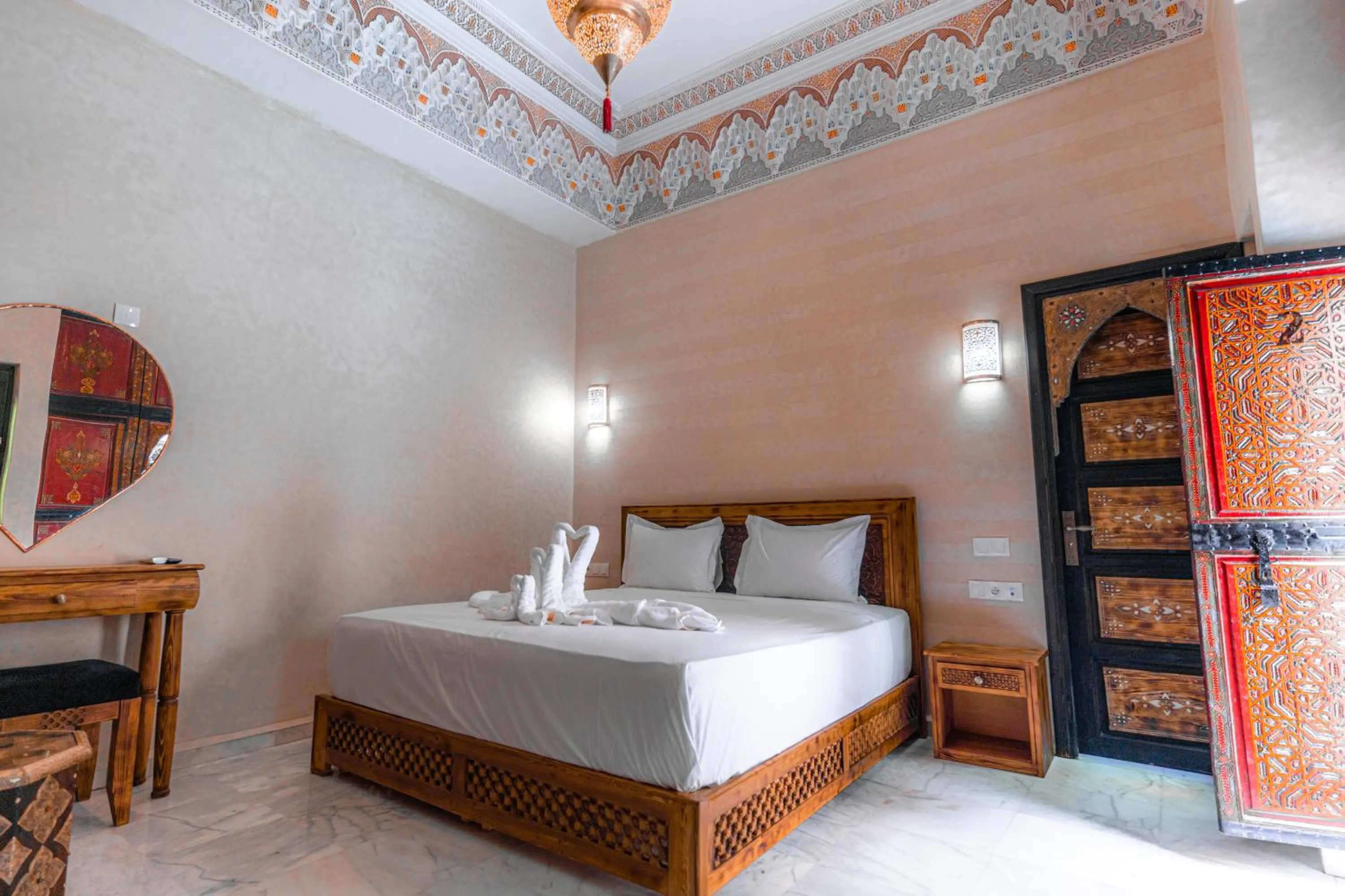 Bed in Riad Deluxe