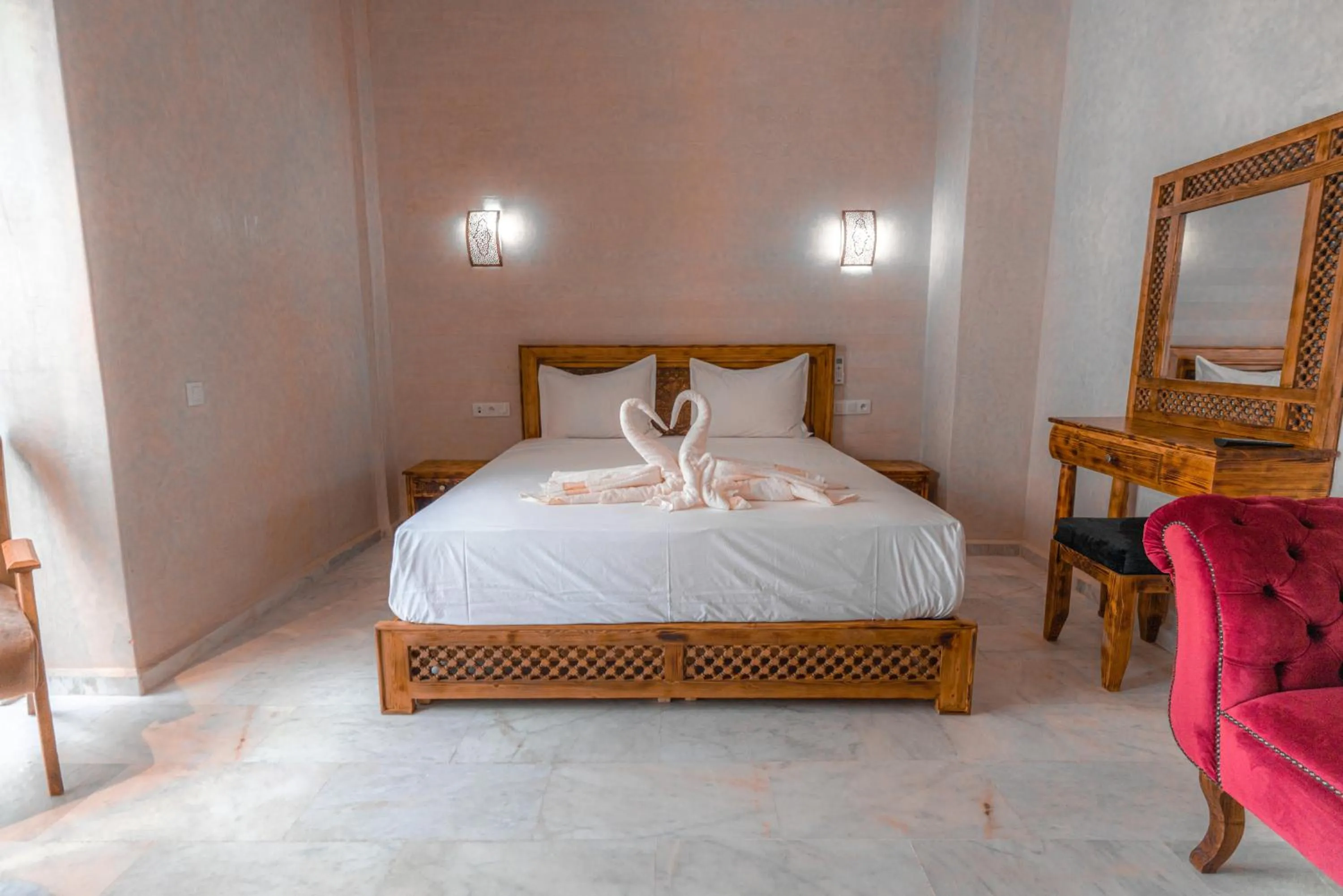 Bed in Riad Deluxe