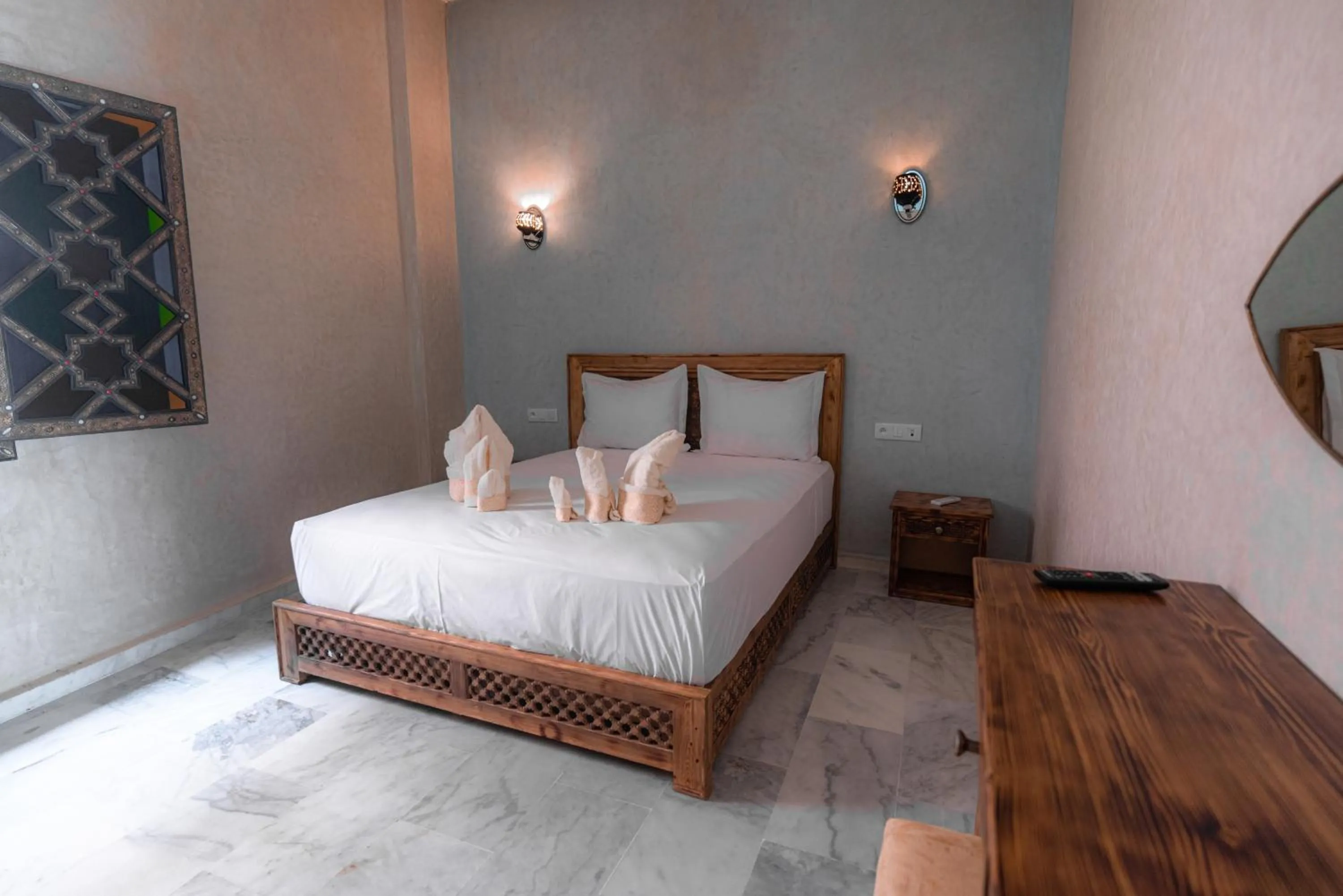 Bed in Riad Deluxe