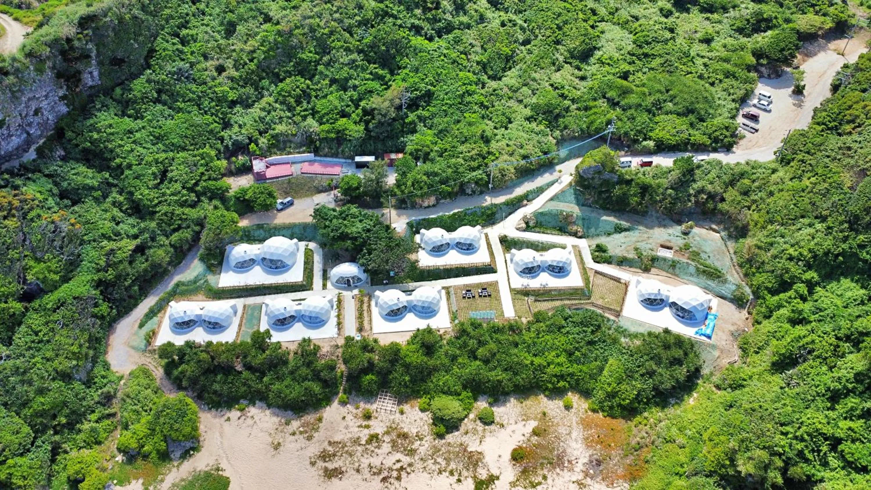 Natural landscape in glampark resort Akuna beach