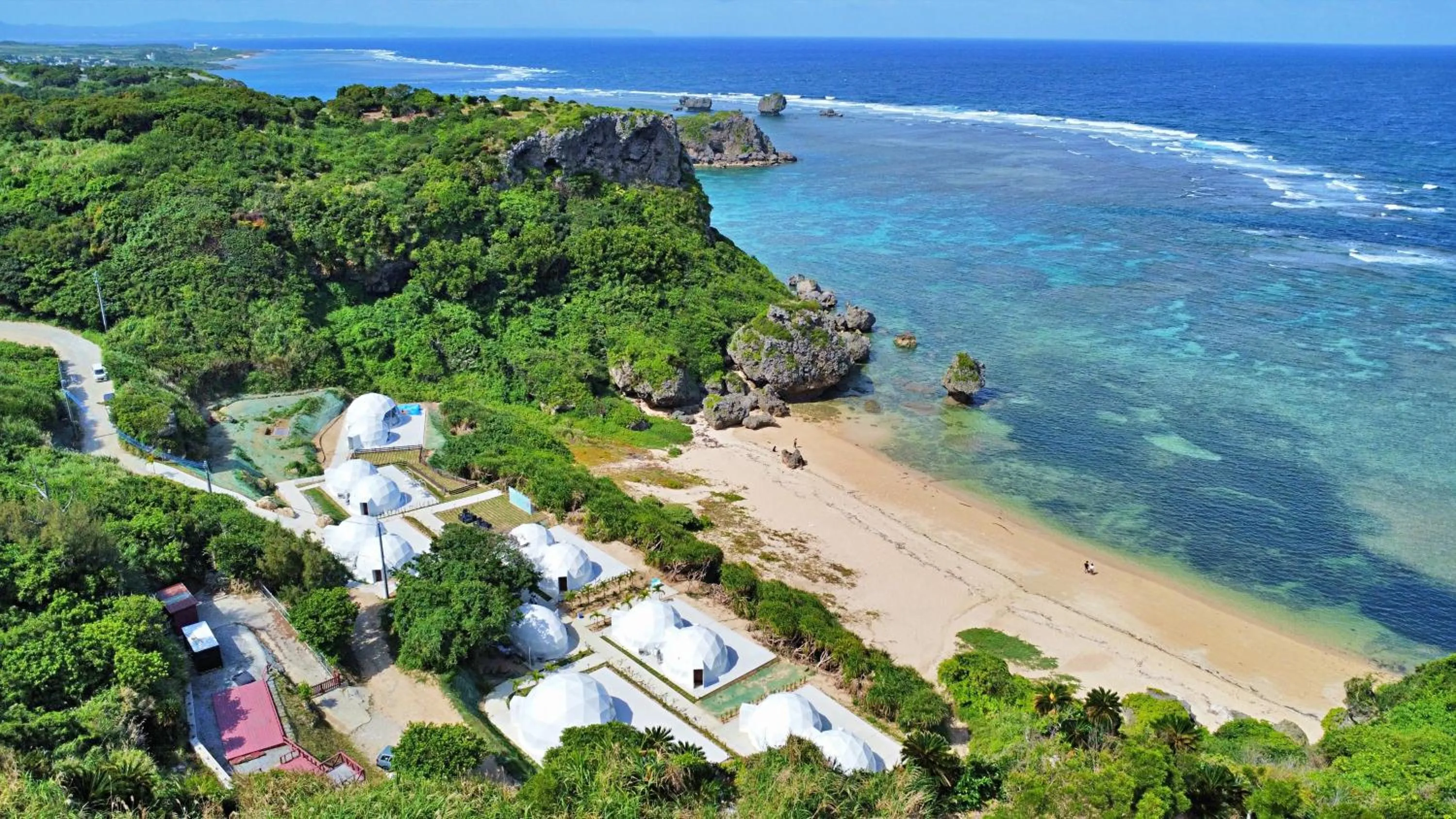 Bird's eye view in glampark resort Akuna beach