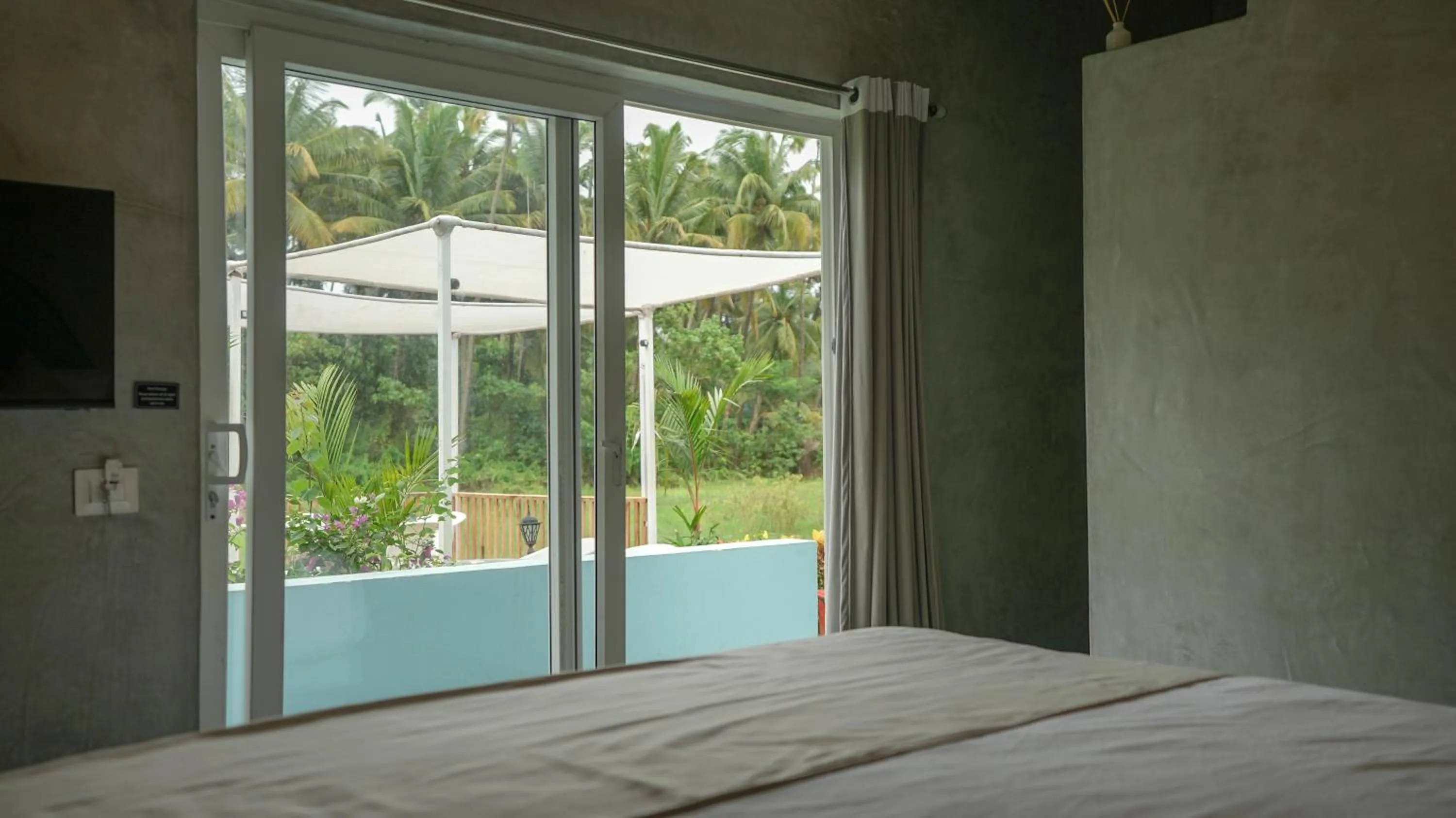 Patio in Whiteflower Resort Morjim