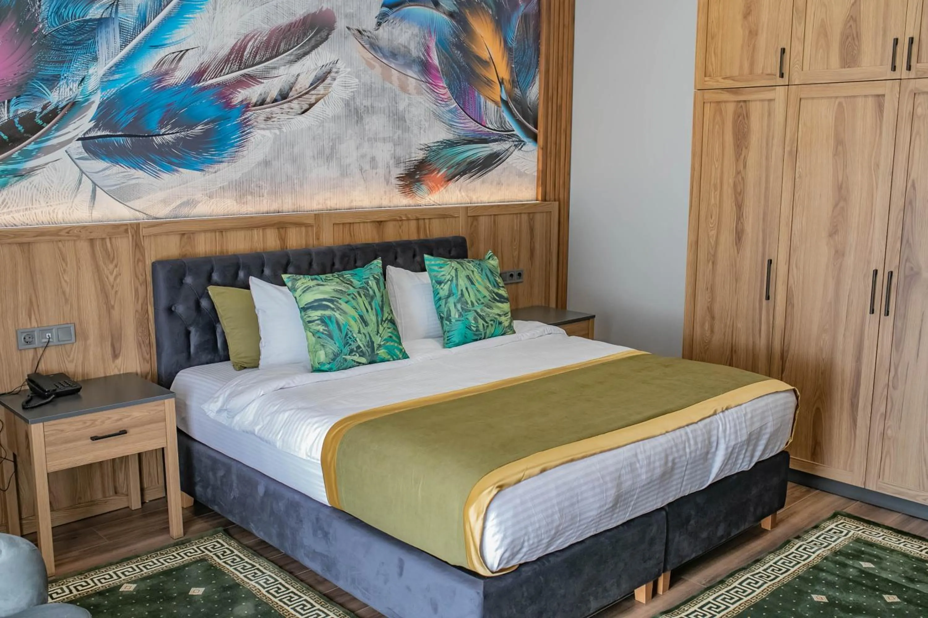 Bed in The Green Oasis Otel Spa