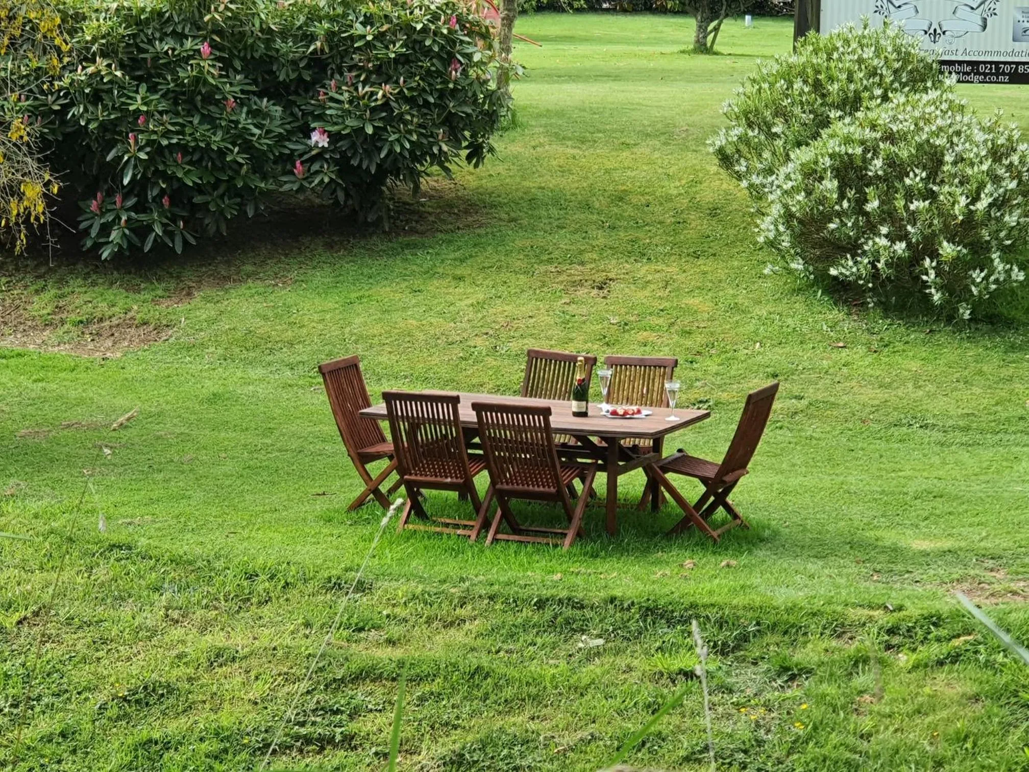 Garden in Ruapehu Country Lodge