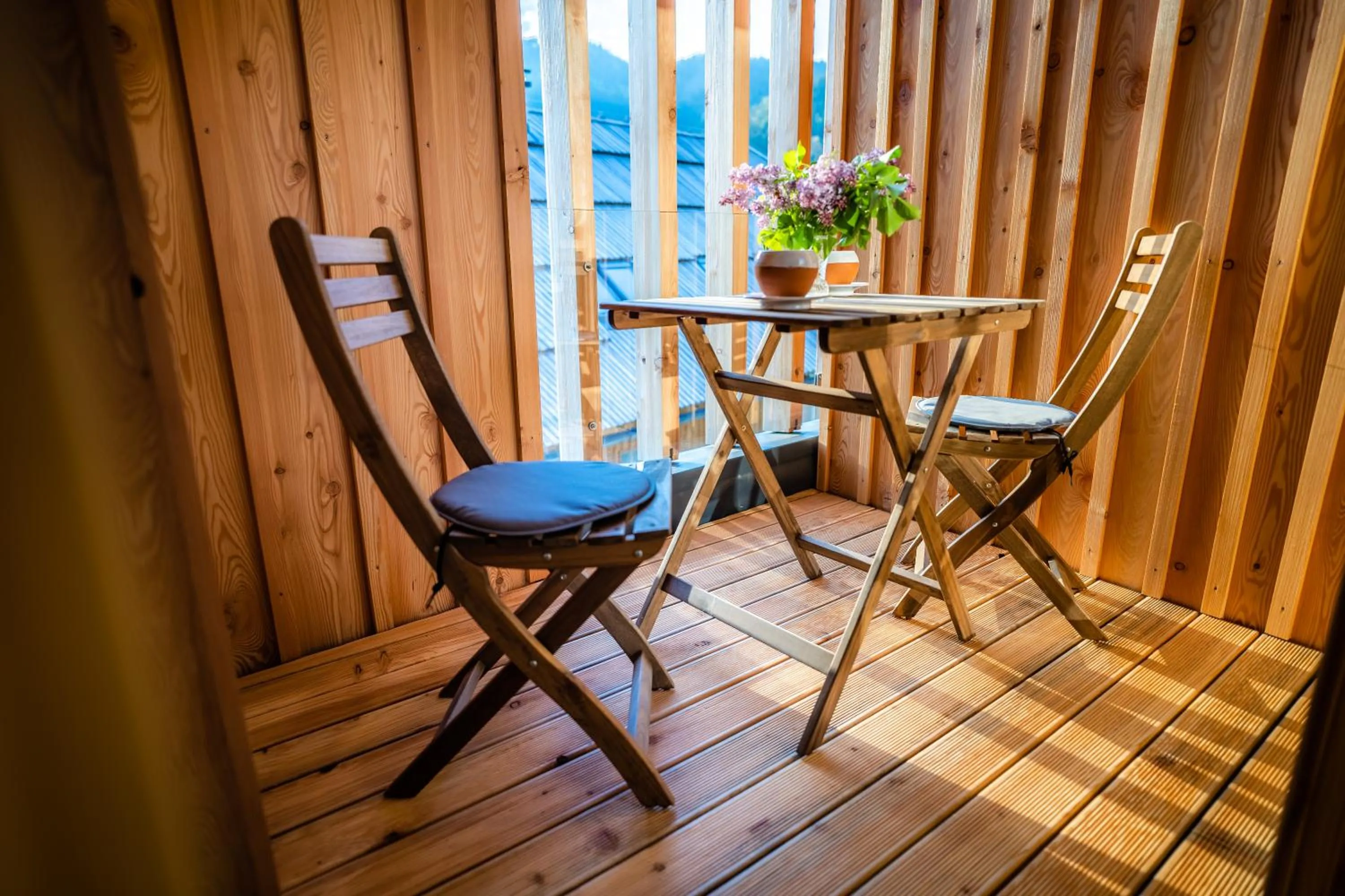 Balcony/Terrace in Tourist Farm Šenkova Domačija