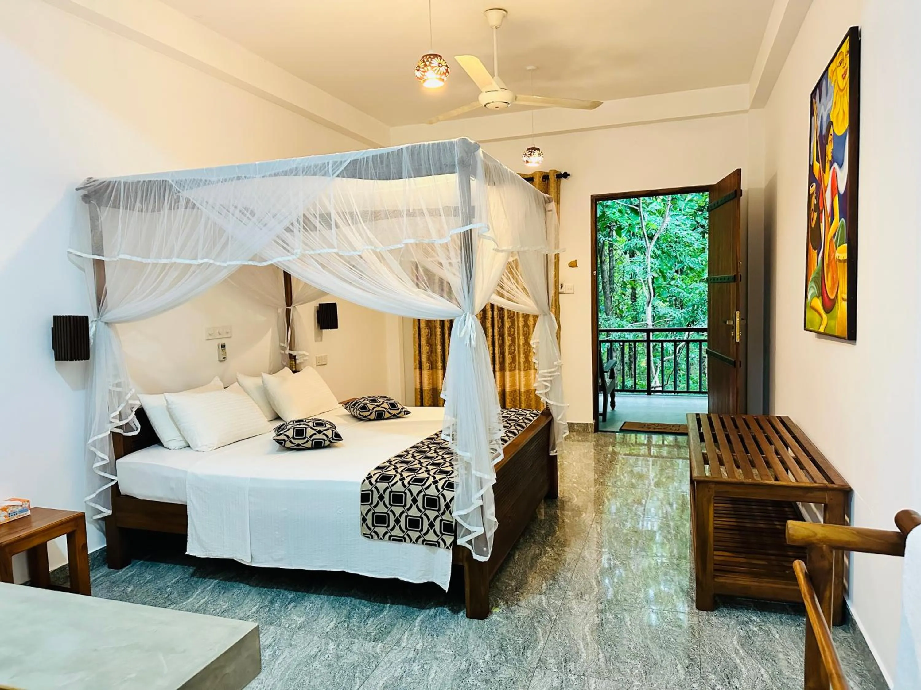 Bedroom, Bed in Nature House