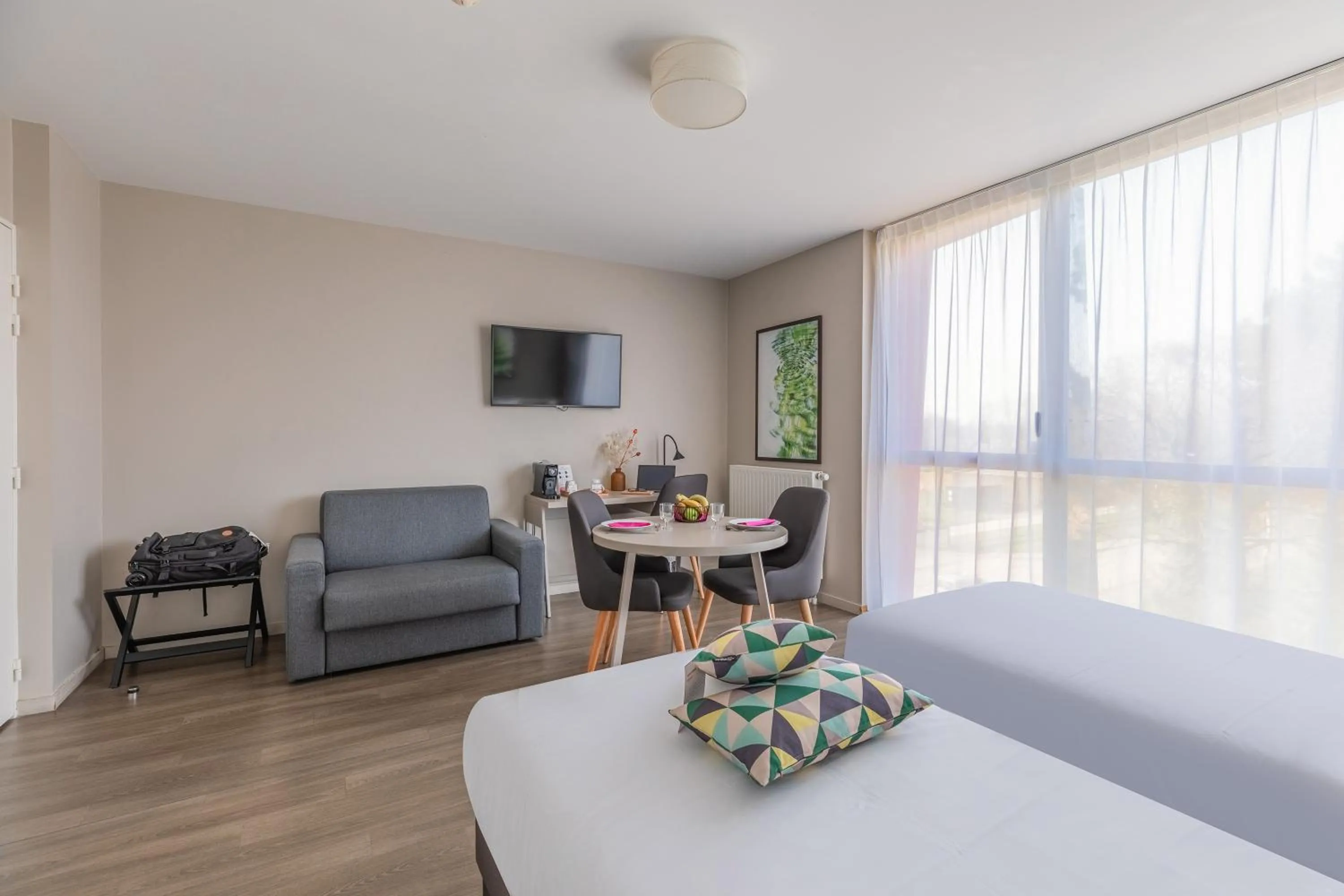 Bed in Appart’City Confort Rennes – Cesson Sévigné