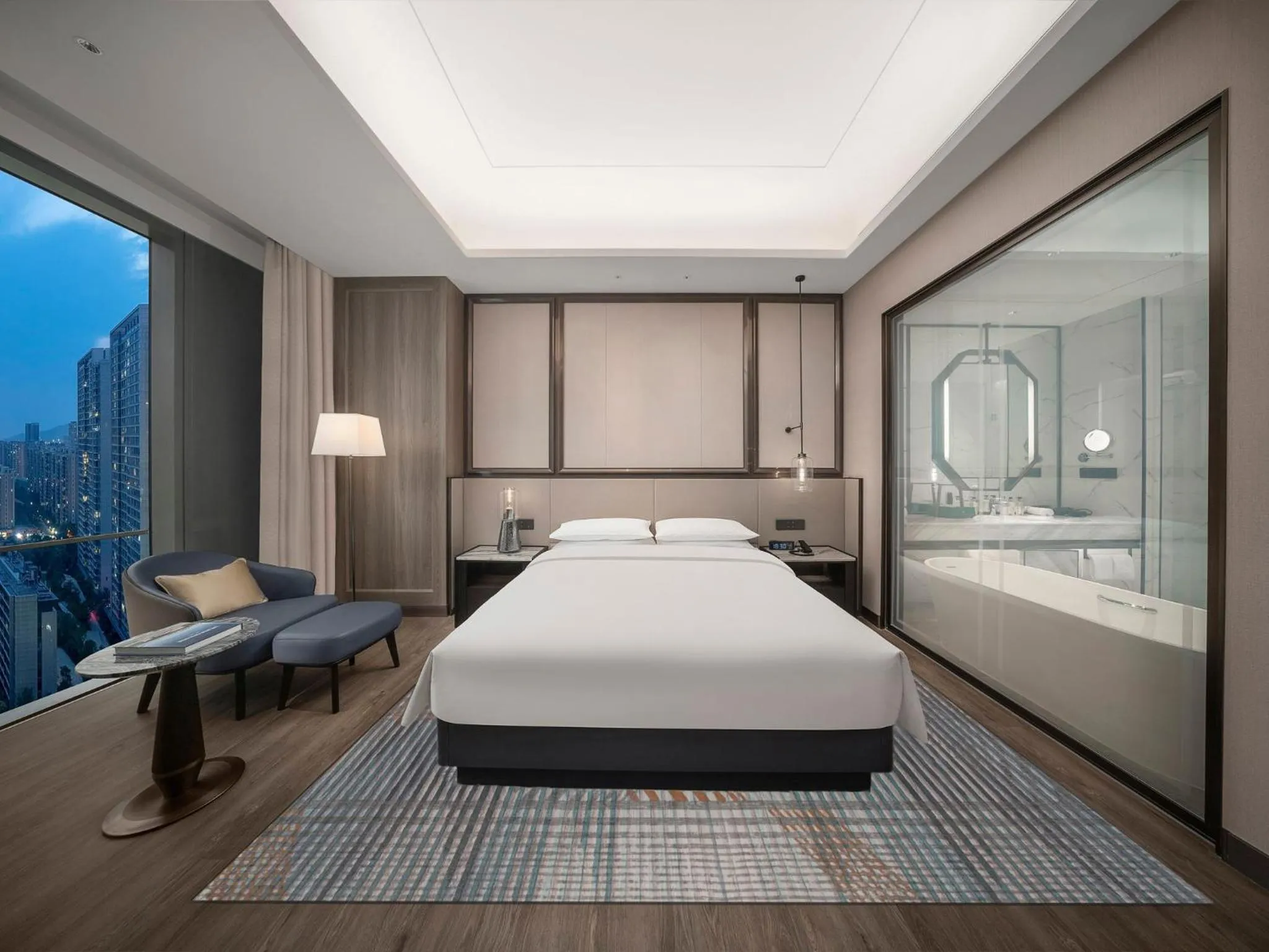 Photo of the whole room, Bed in Crowne Plaza Hangzhou Linping by IHG