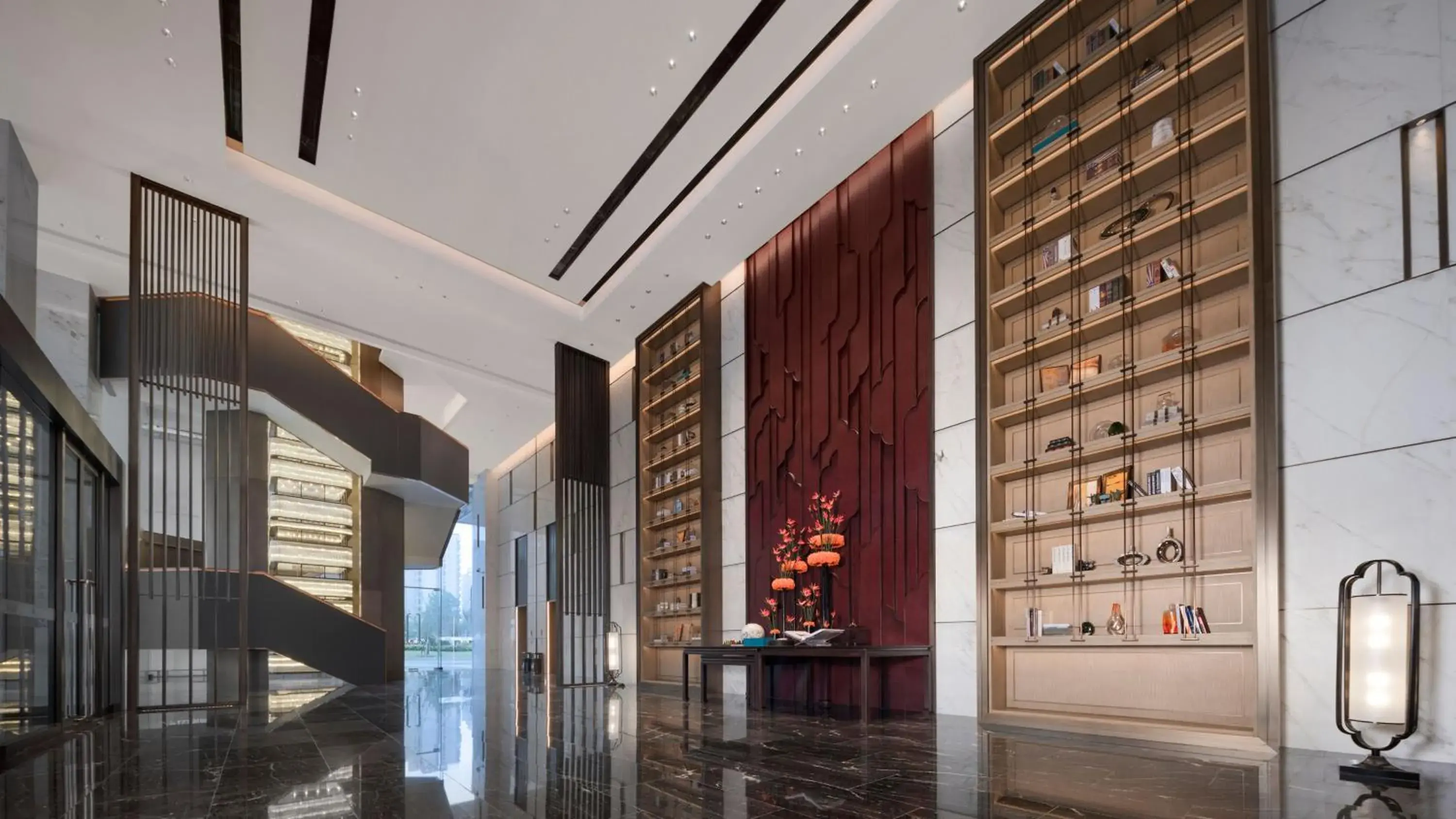 Lobby or reception in Crowne Plaza Hangzhou Linping by IHG Lobby or reception in Crowne Plaza Hangzhou Linping by IHG