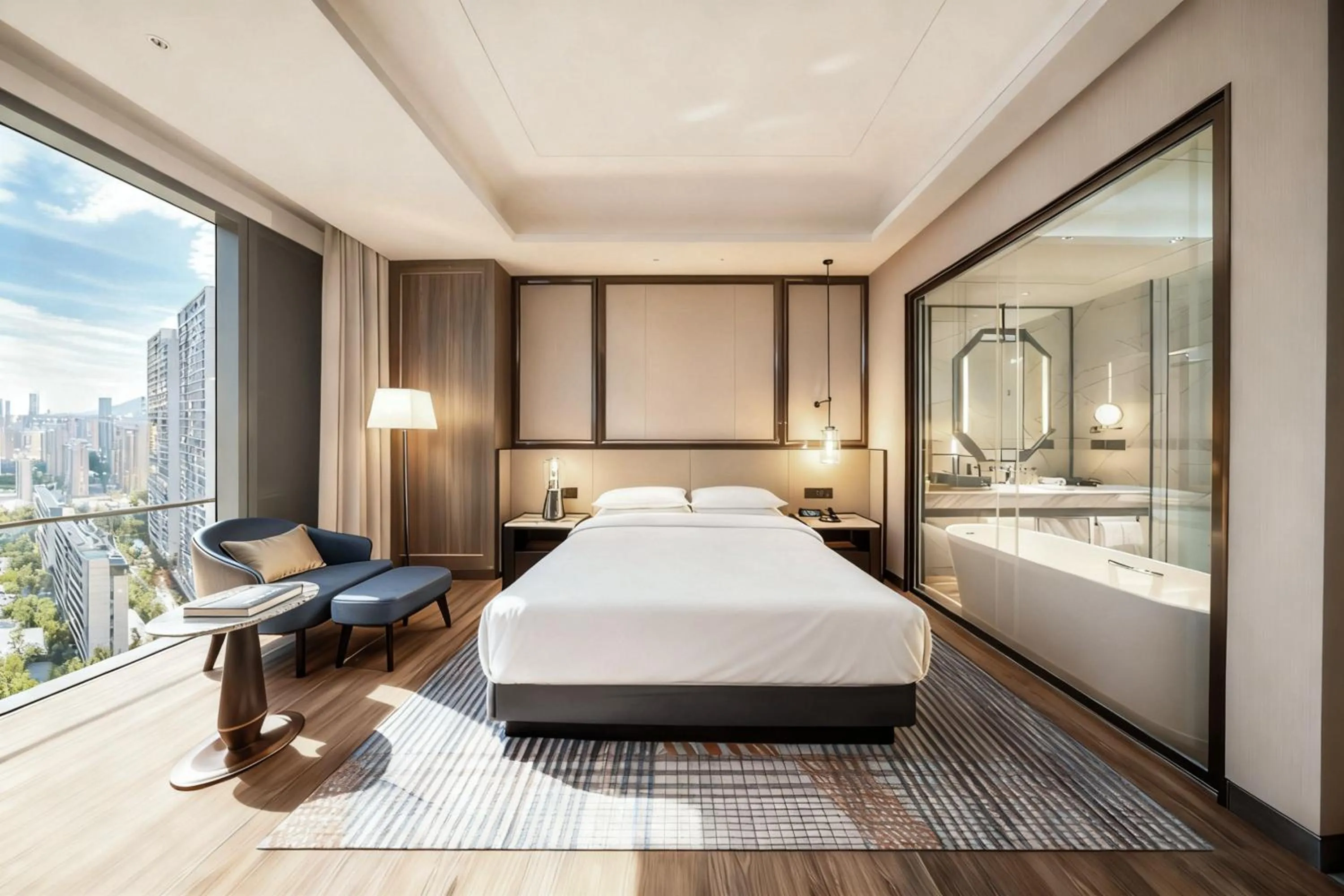 Photo of the whole room, Bed in Crowne Plaza Hangzhou Linping by IHG