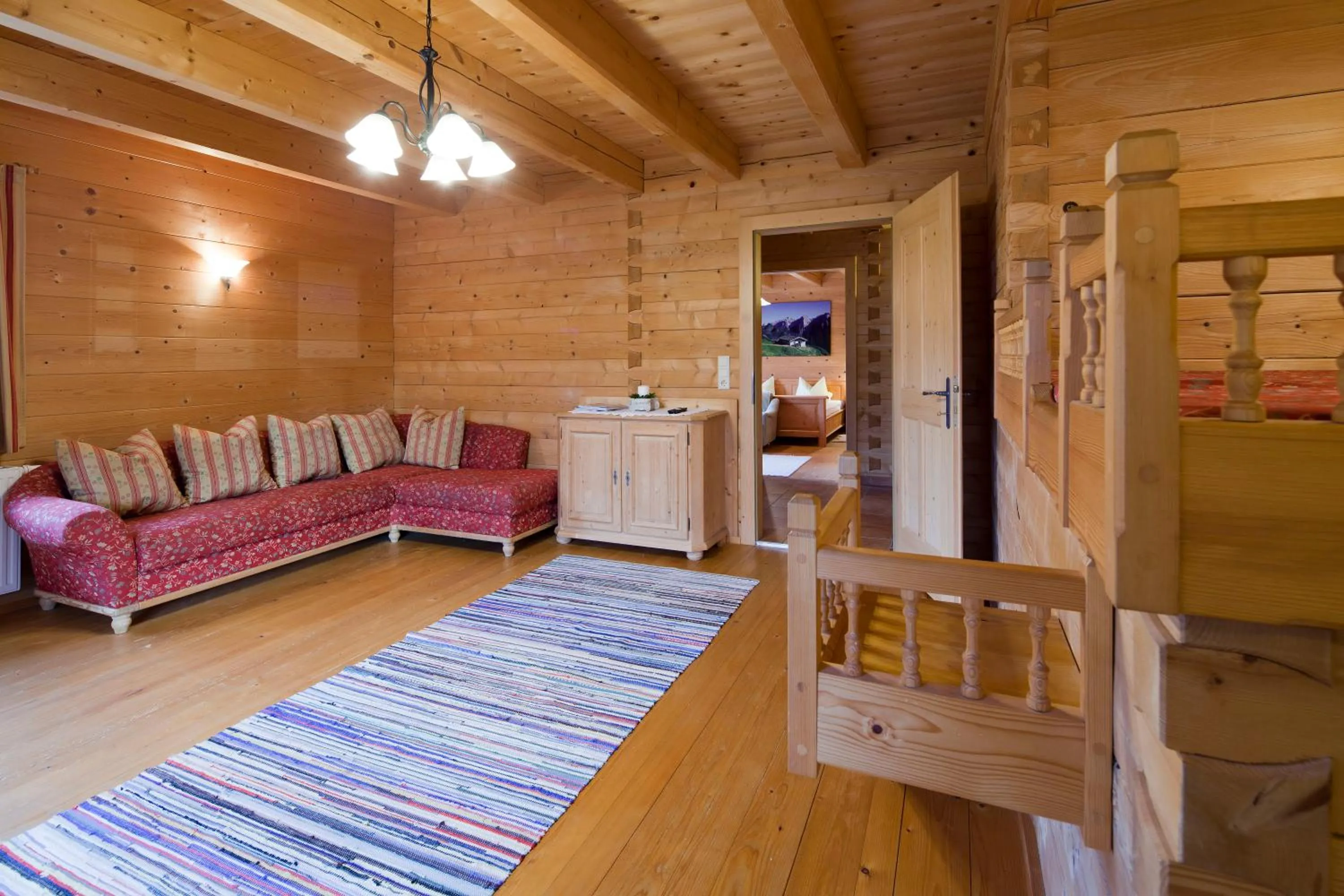 Living room, Bed in Chaletwohnung Lederer
