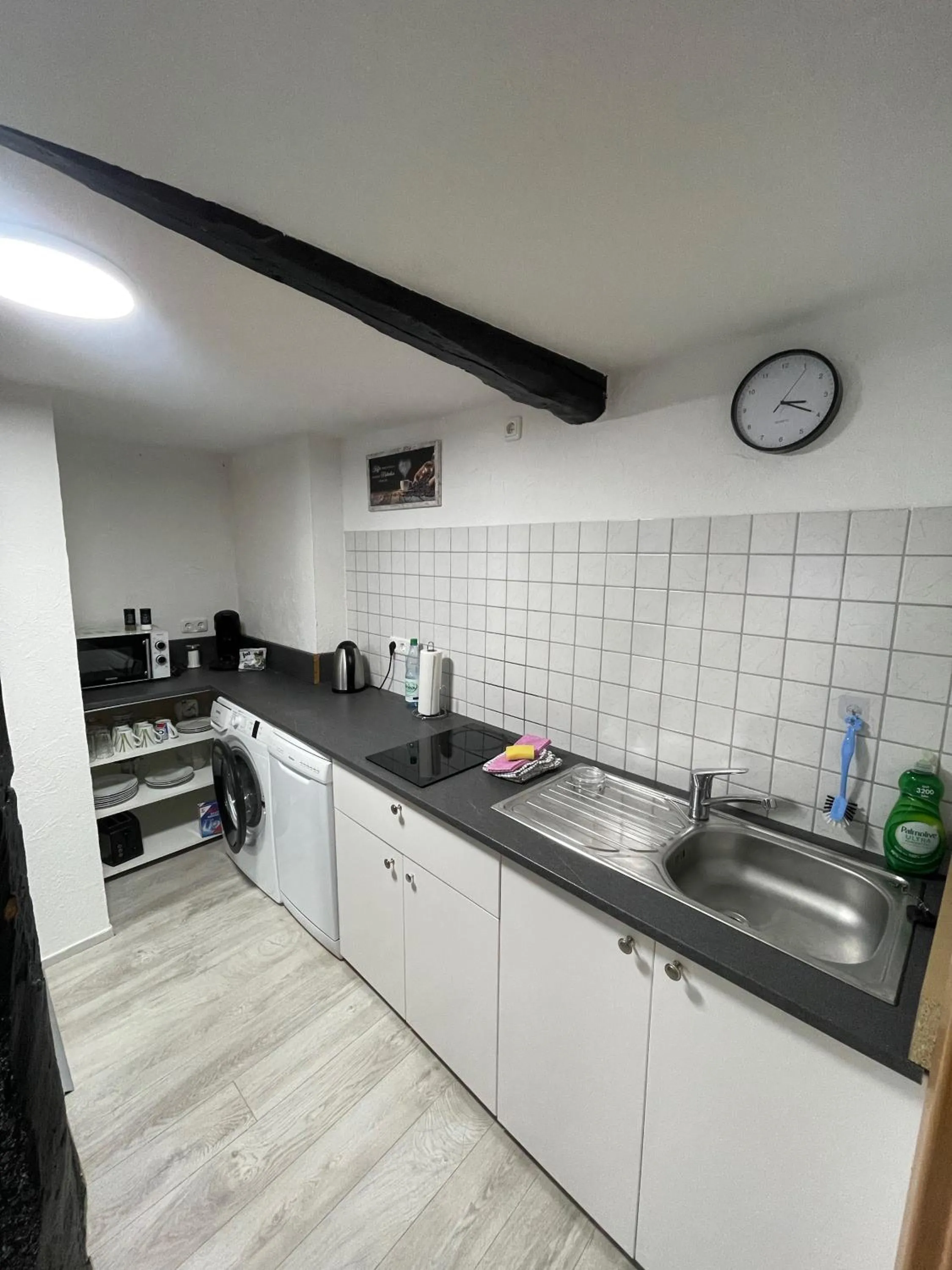 Kitchen or kitchenette in Ferienwohnung-Goldener Winkel