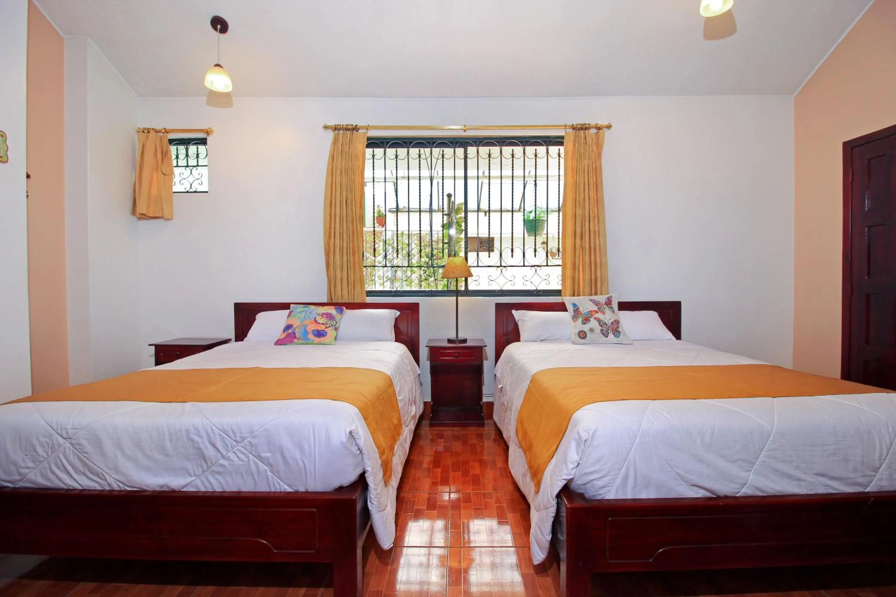 Decorative detail, Bed in La Rosario Hostal