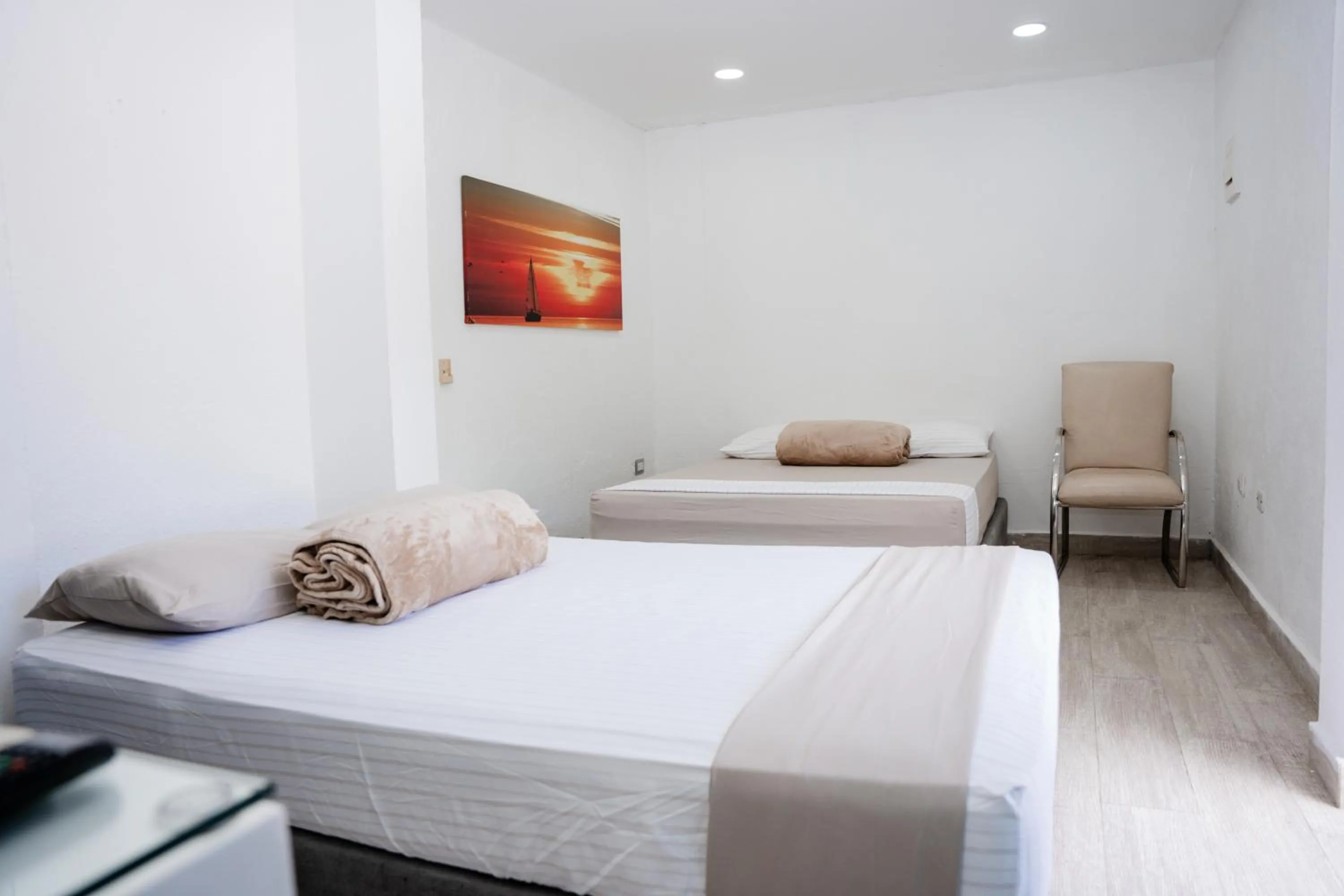 Bed in Hotel Kaamú Taganga