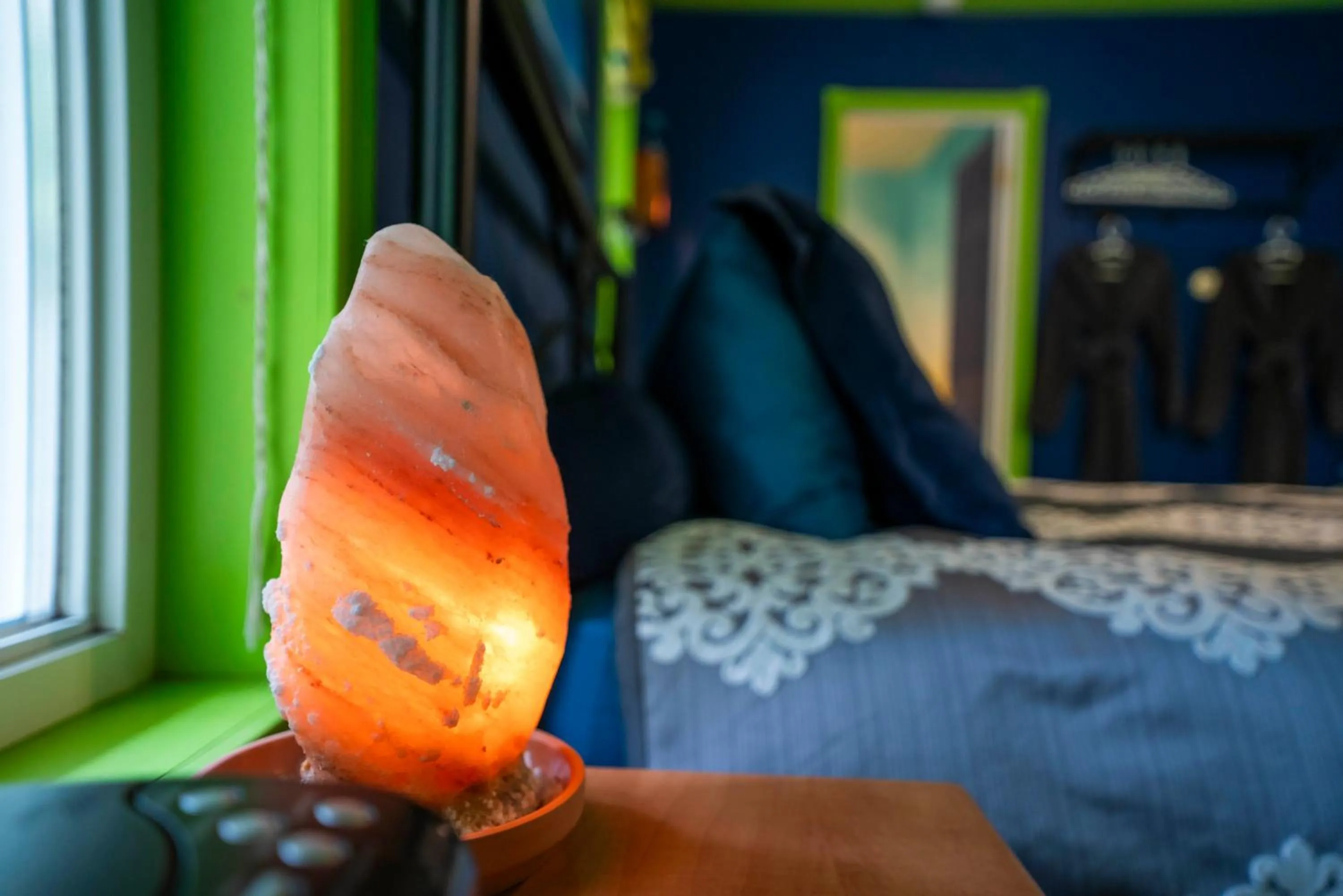 Bed in Gîte Crystal Inn