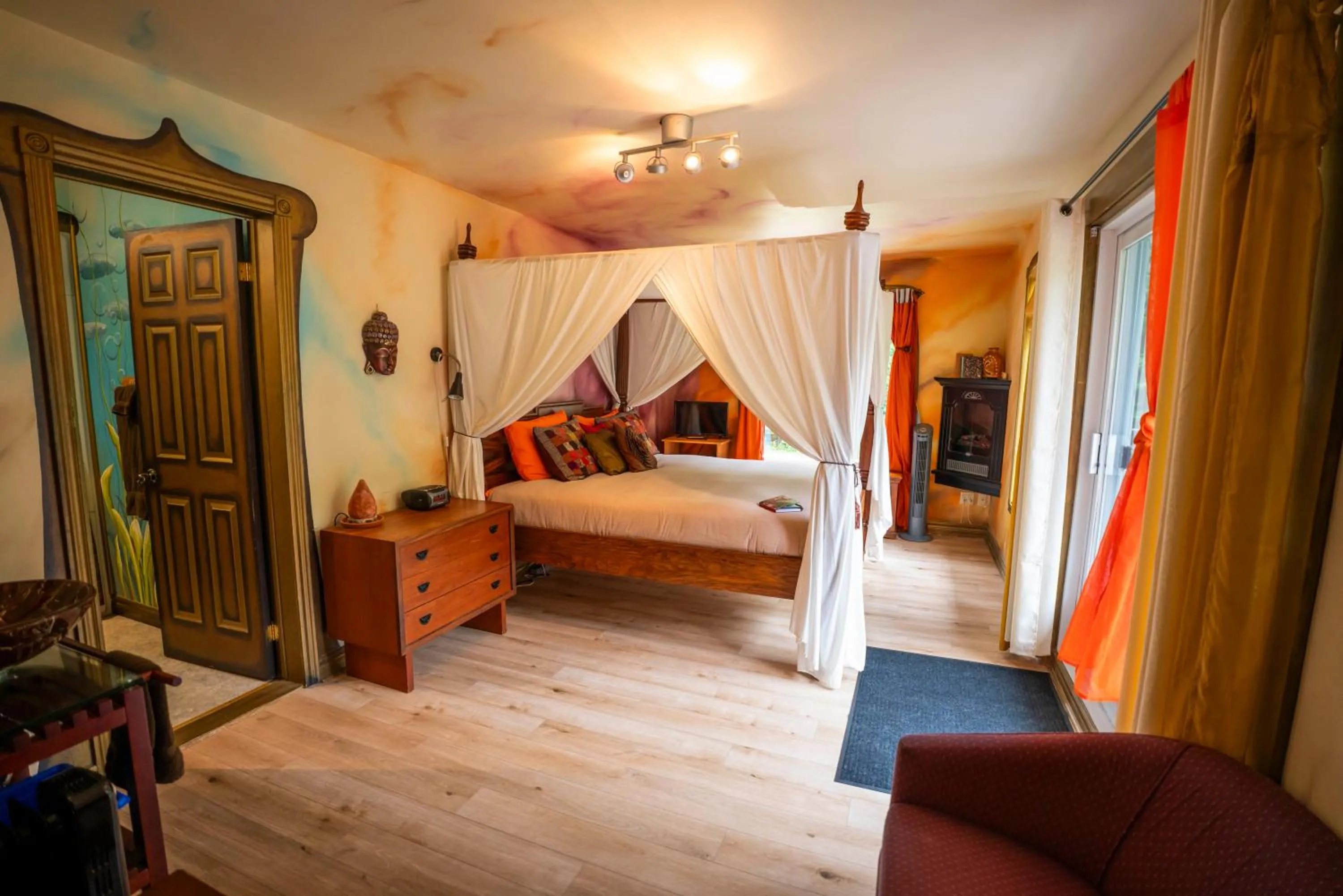 Bed in Gîte Crystal Inn