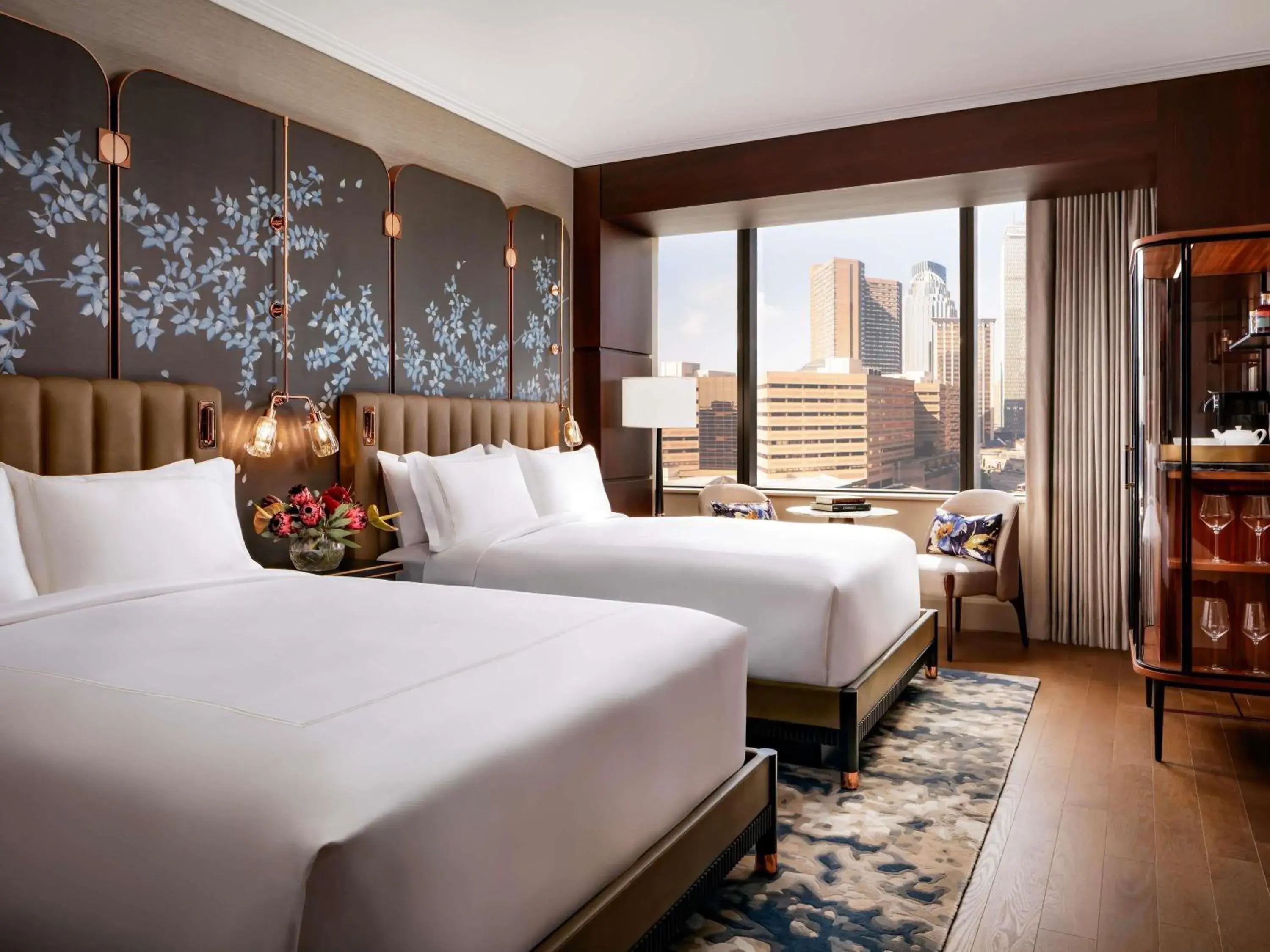 Deluxe Queen Room with Two Queen Beds and Rain Shower in Raffles Boston Deluxe Queen Room with Two Queen Beds and Rain Shower in Raffles Boston