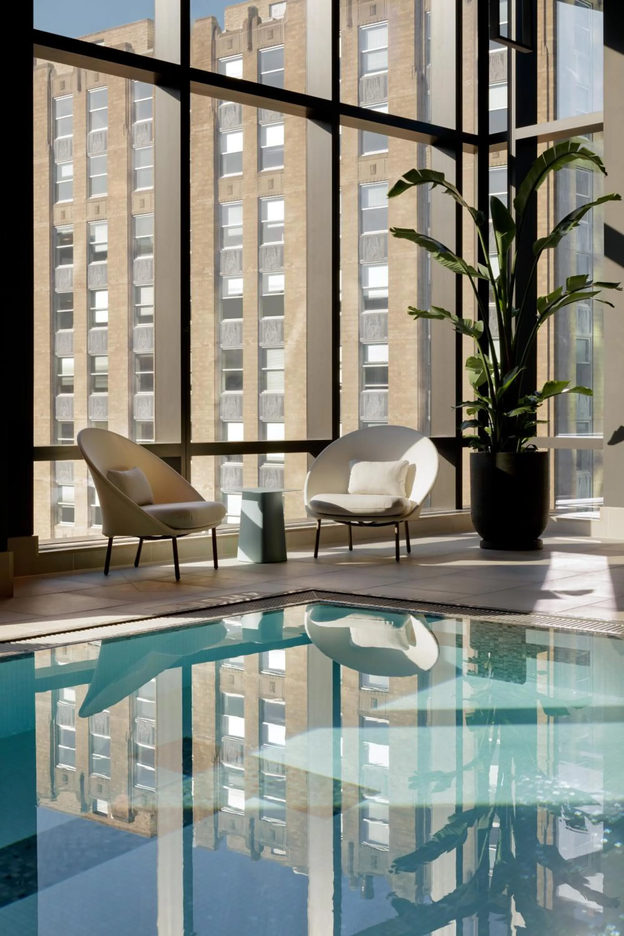 Pool view in Raffles Boston