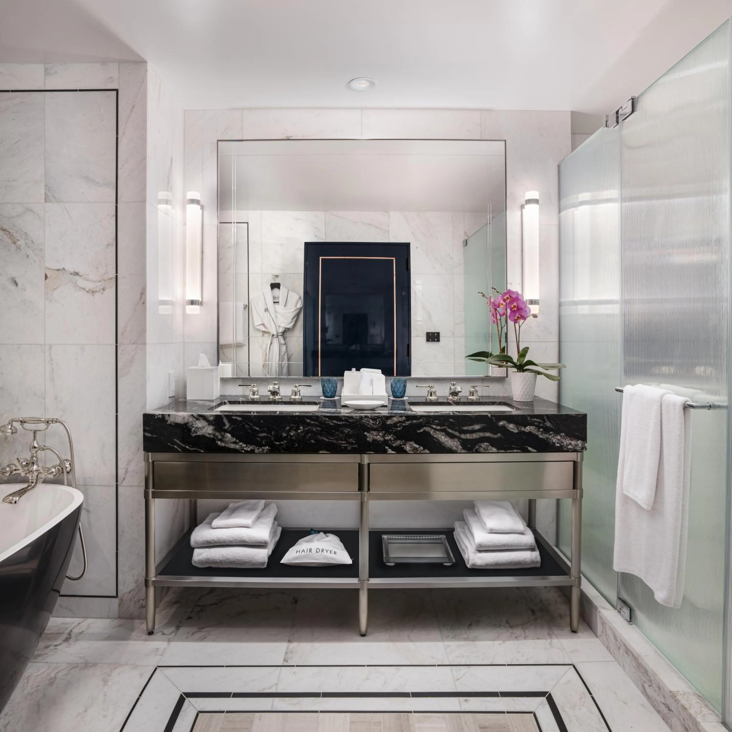 Bathroom in Raffles Boston