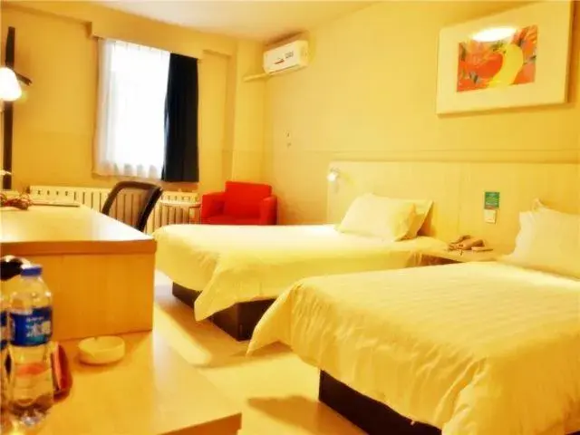 Bed in Jinjiang Inn Changchun Railway Station New Branch Bed in Jinjiang Inn Changchun Railway Station New Branch
