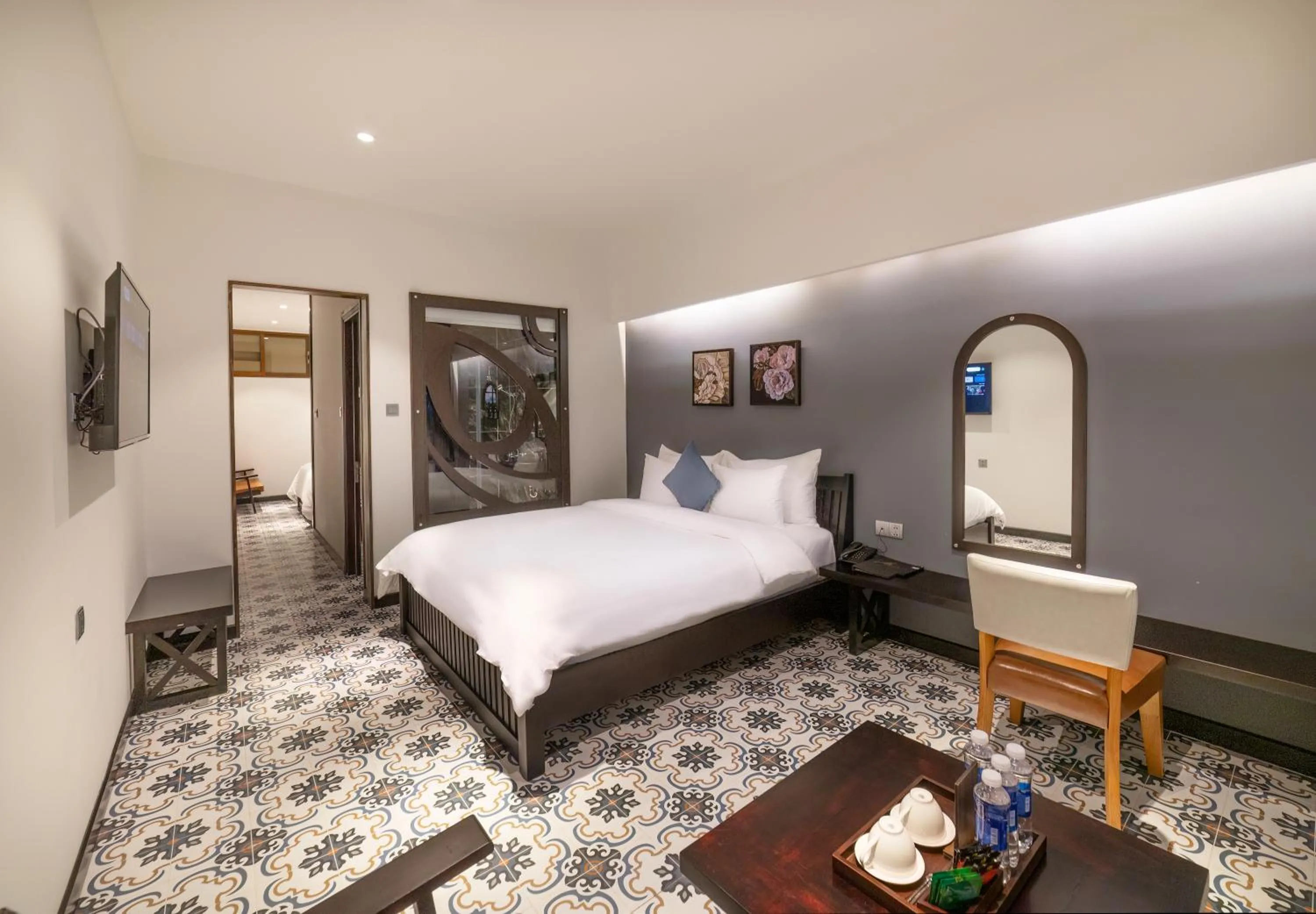 Bedroom, Bed in Brick House Dalat Hotel