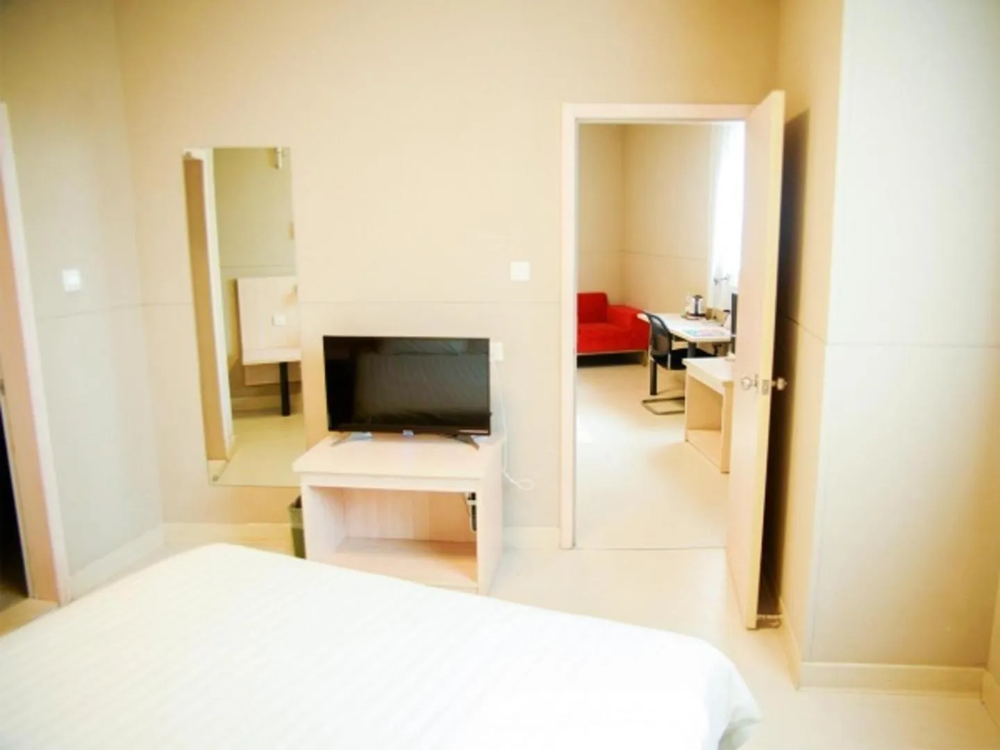 Bed in Jinjiang Inn Yangzhou Yizhen North Daqing Road