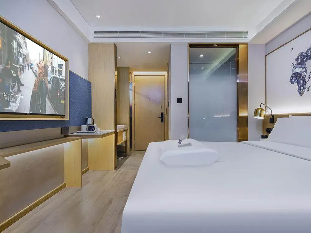 Bed in Kyriad Marvelous Hotel Weihai Happy Gate Weigao Plaza Bed in Kyriad Marvelous Hotel Weihai Happy Gate Weigao Plaza